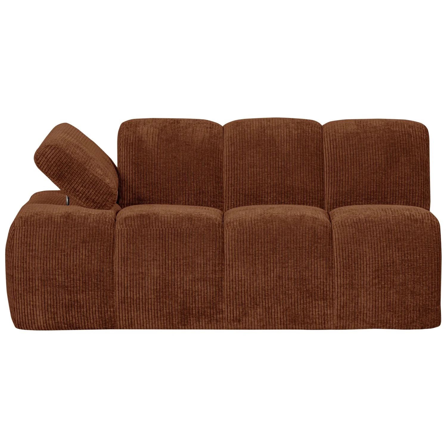Sofa modułowa MOJO - element 1,5-osobowy lewostronny rdzawy brązowy sztruks - Image 6