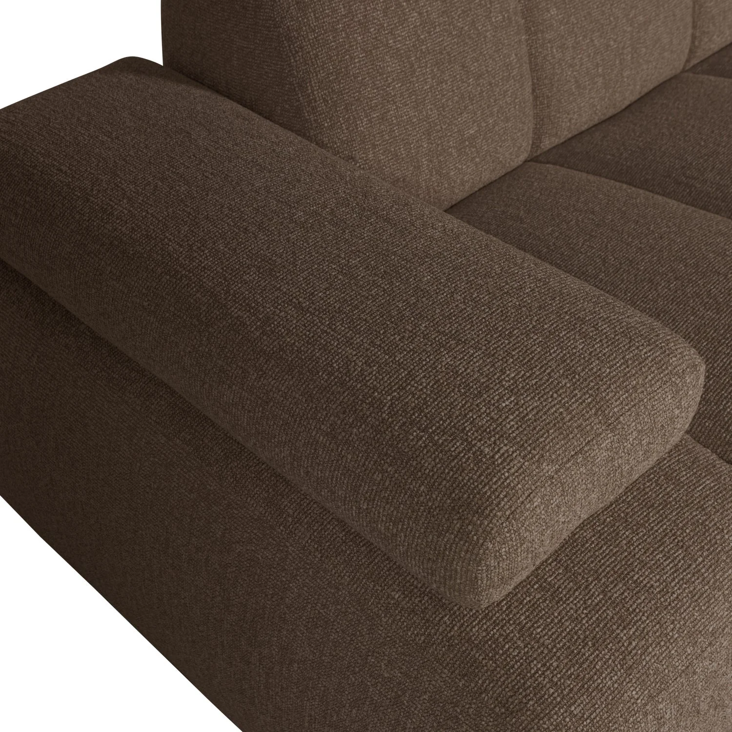 Sofa modułowa MOJO - element 1,5-osobowy lewostronny ciemnobrązowy bouclé - Image 2