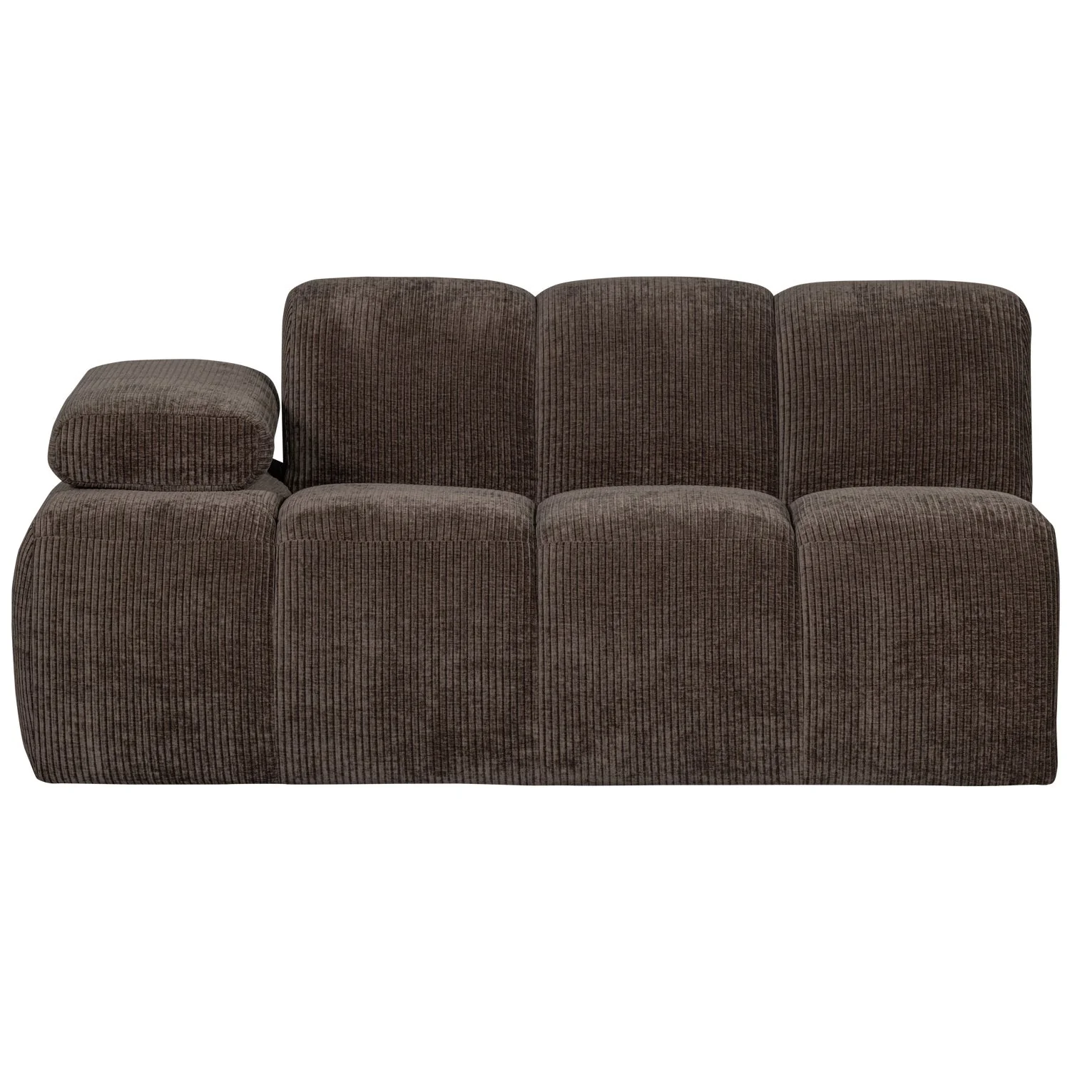 Sofa modułowa MOJO - element 1,5-osobowy lewostronny ciemnobrązowy sztruks - Image 6