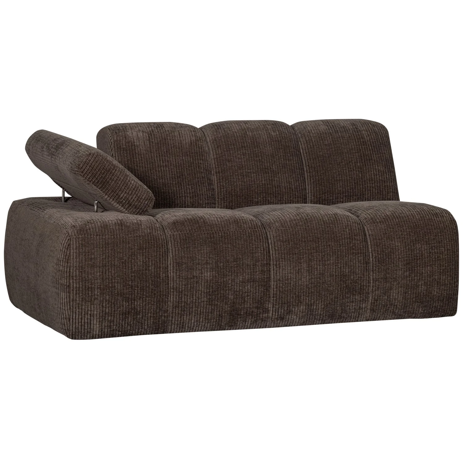 Sofa modułowa MOJO - element 1,5-osobowy lewostronny ciemnobrązowy sztruks - Image 9
