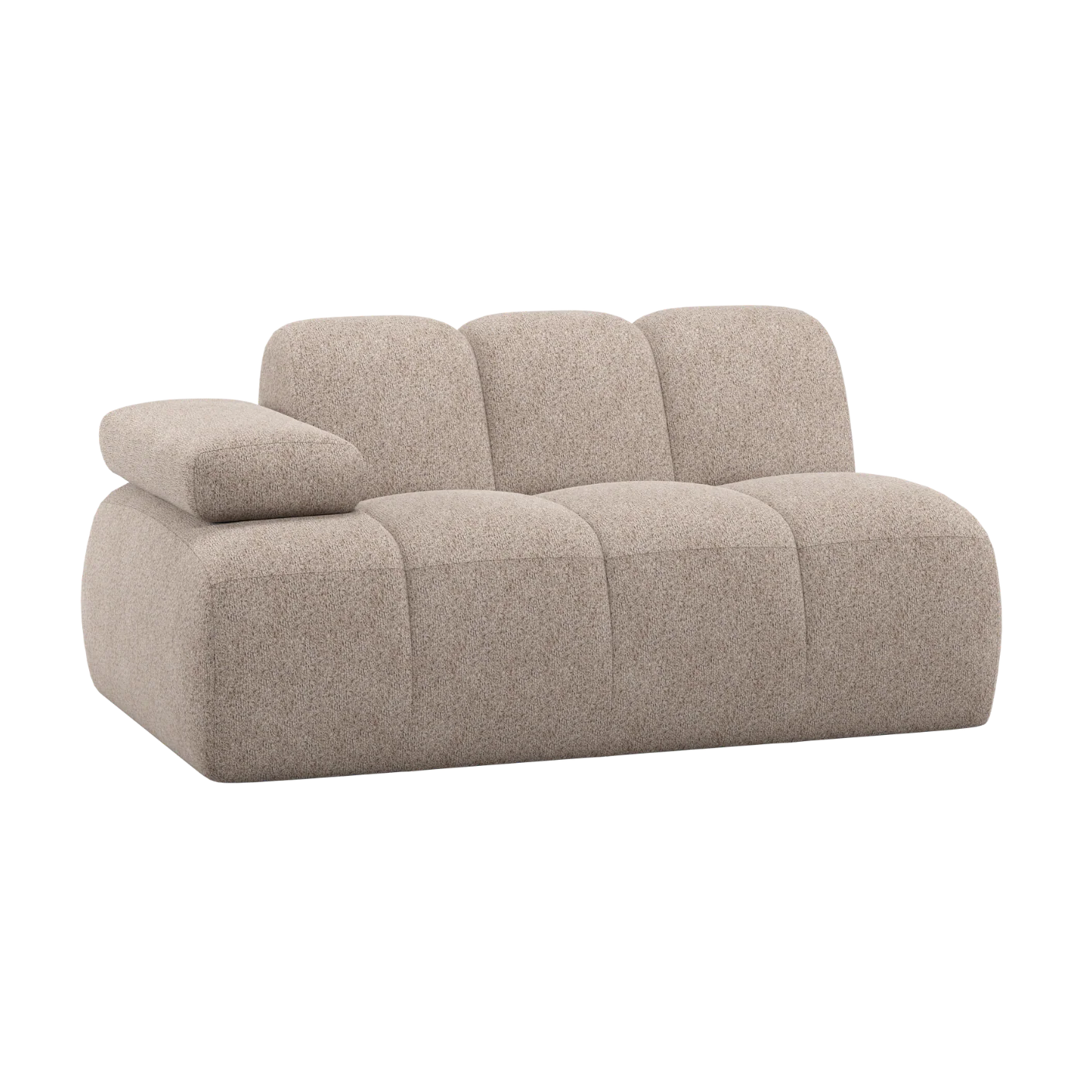 Sofa modułowa MOJO - element 1,5-osobowy lewostronny piaskowy baranek