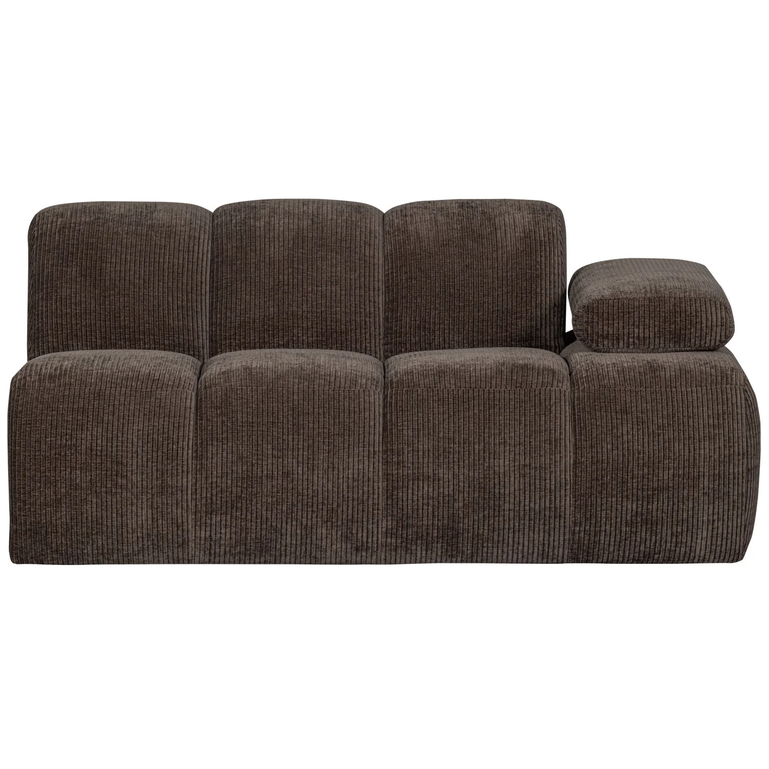 Sofa modułowa MOJO - element 1,5-osobowy prawostronny ciemnobrązowy sztruks - Image 6