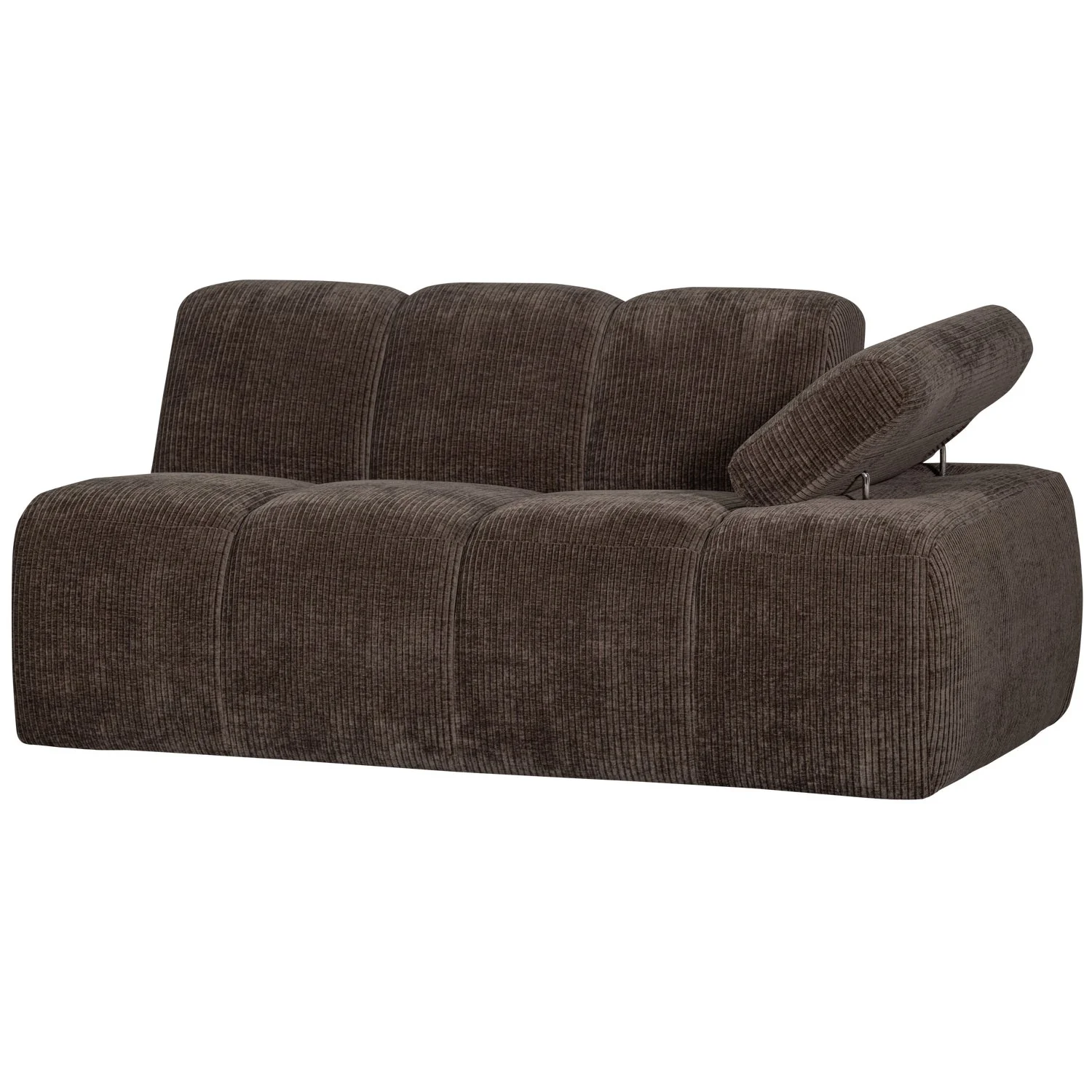 Sofa modułowa MOJO - element 1,5-osobowy prawostronny ciemnobrązowy sztruks - Image 8