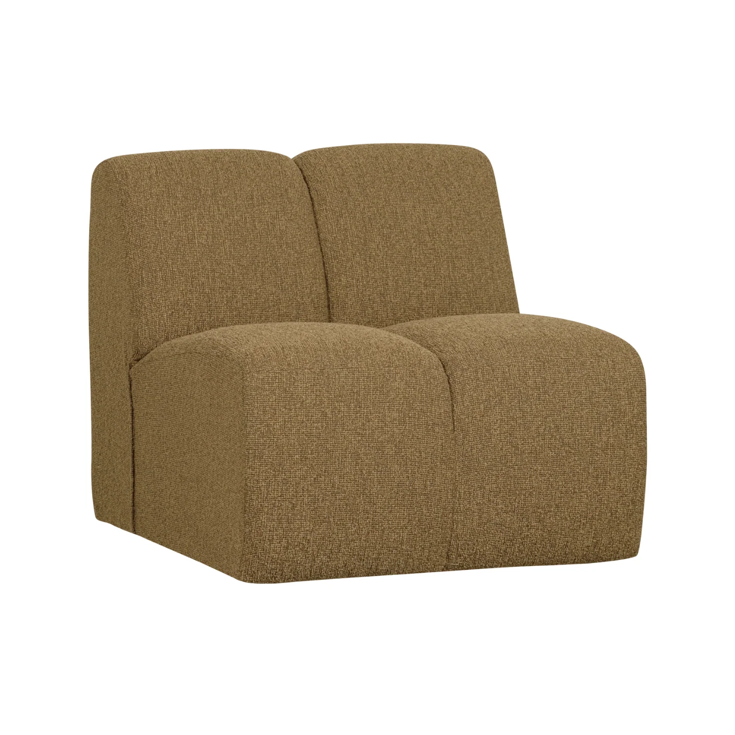 Sofa modułowa MOJO - element 1-osobowy ciemny miodowy bouclé