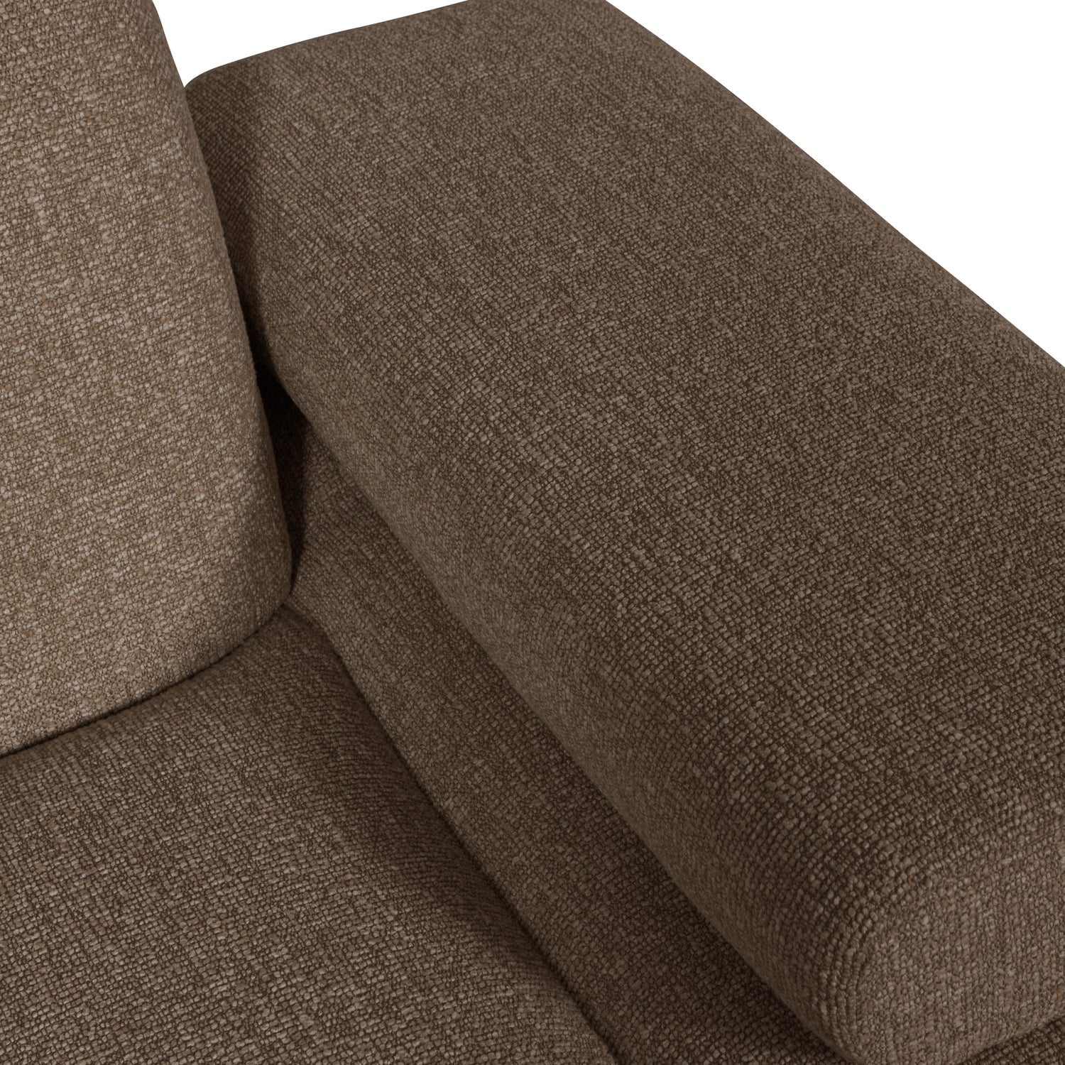 Sofa modułowa MOJO - element prawostronny ciemnobrązowy bouclé - Image 2