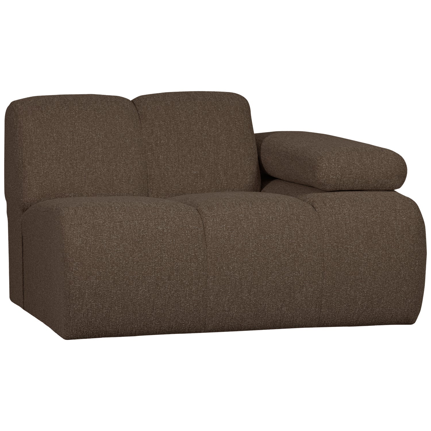 Sofa modułowa MOJO - element prawostronny ciemnobrązowy bouclé - Image 6