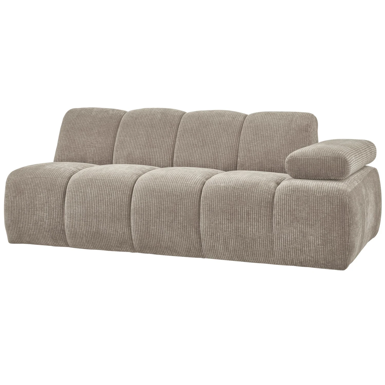 Sofa modułowa MOJO - element 2-osobowy prawostronny ciemny piaskowy sztruks - Image 7