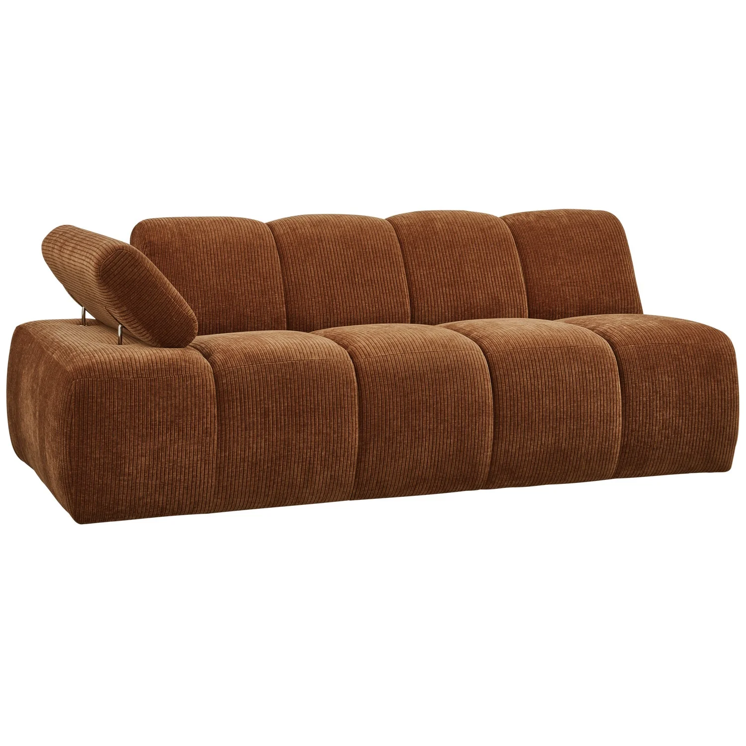 Sofa modułowa MOJO - element 2-osobowy lewostronny rdzawy brązowy sztruks - Image 12