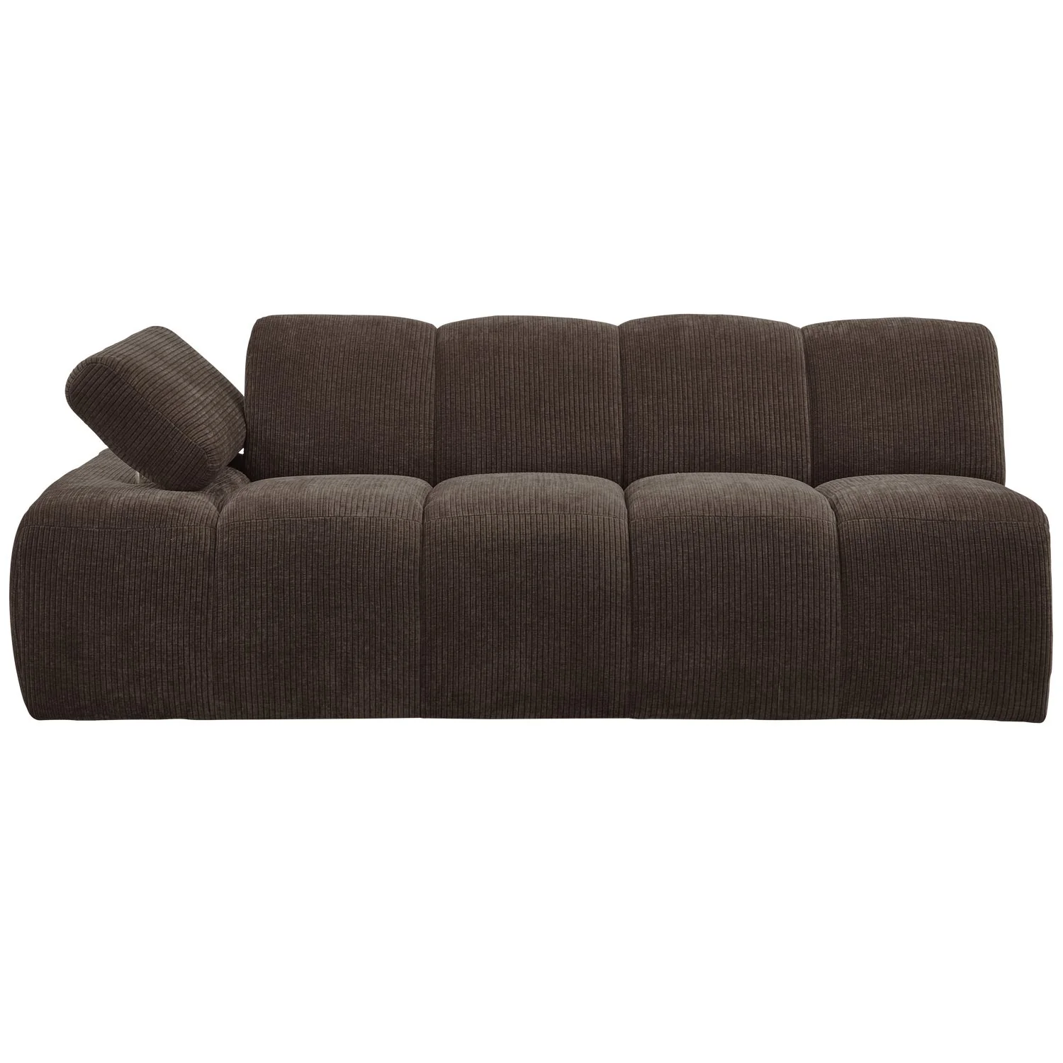 Sofa modułowa MOJO - element 2-osobowy lewostronny ciemnobrązowy sztruks - Image 6