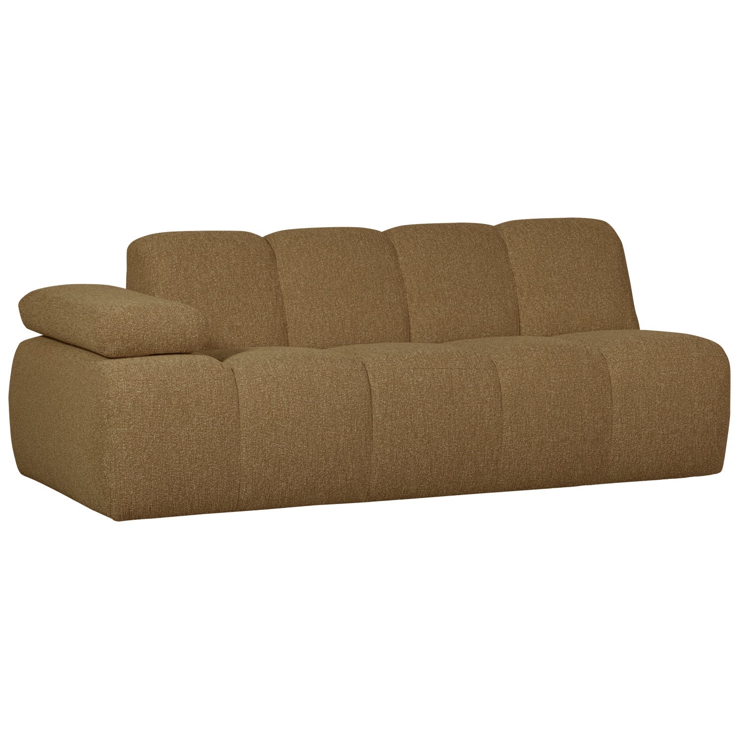 Sofa modułowa MOJO - element 2-osobowy lewostronny ciemny miodowy bouclé - Image 5