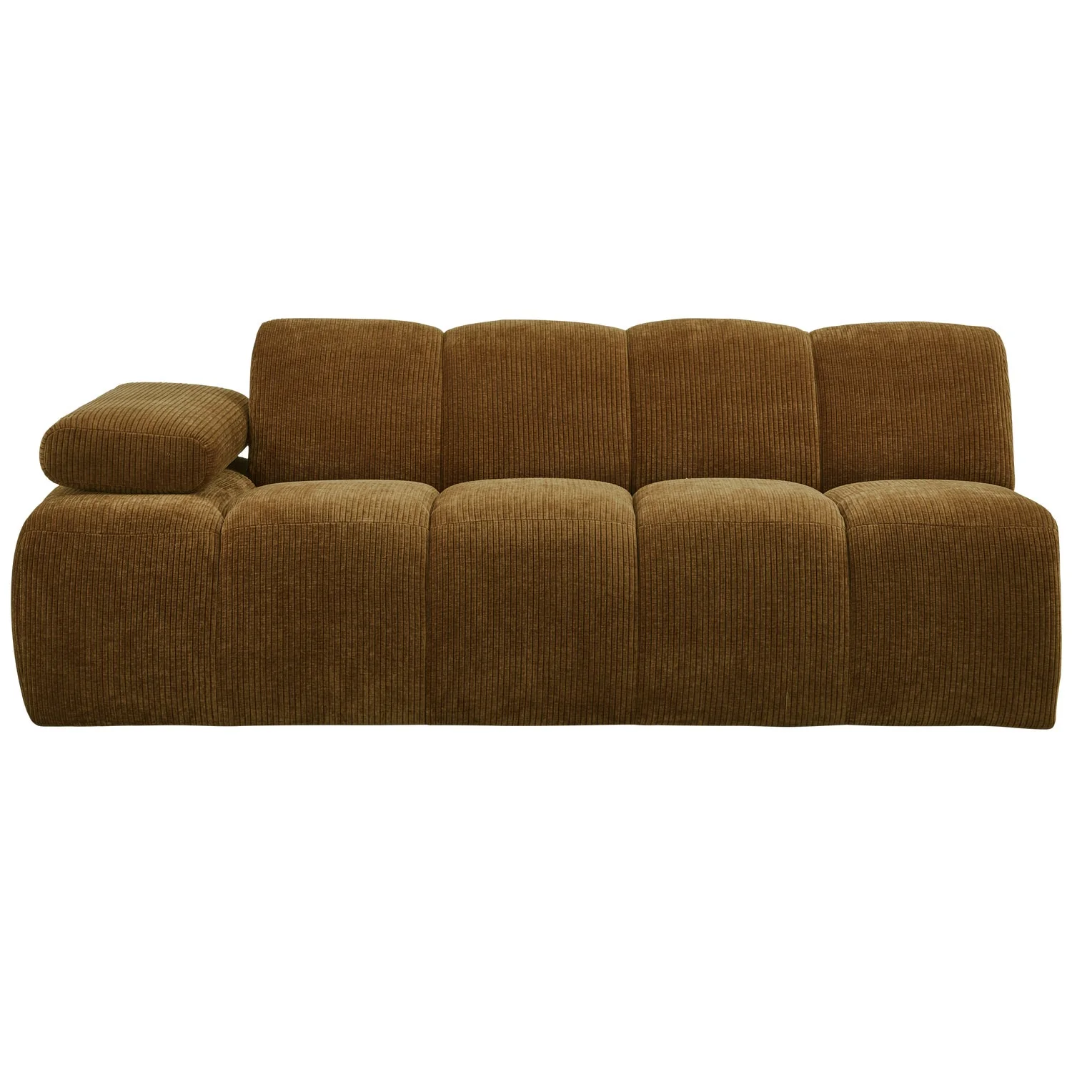 Sofa modułowa MOJO - element 2-osobowy lewostronny ciemny miodowy sztruks - Image 4