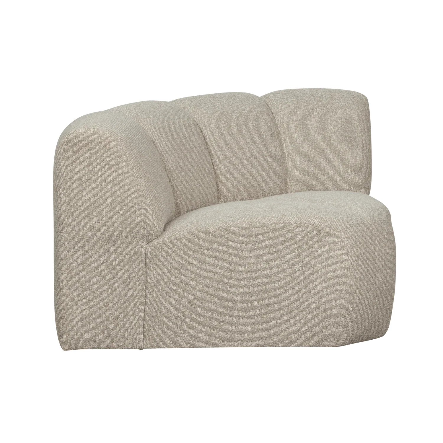 Sofa modułowa MOJO - element narożny beżowy melanż bouclé