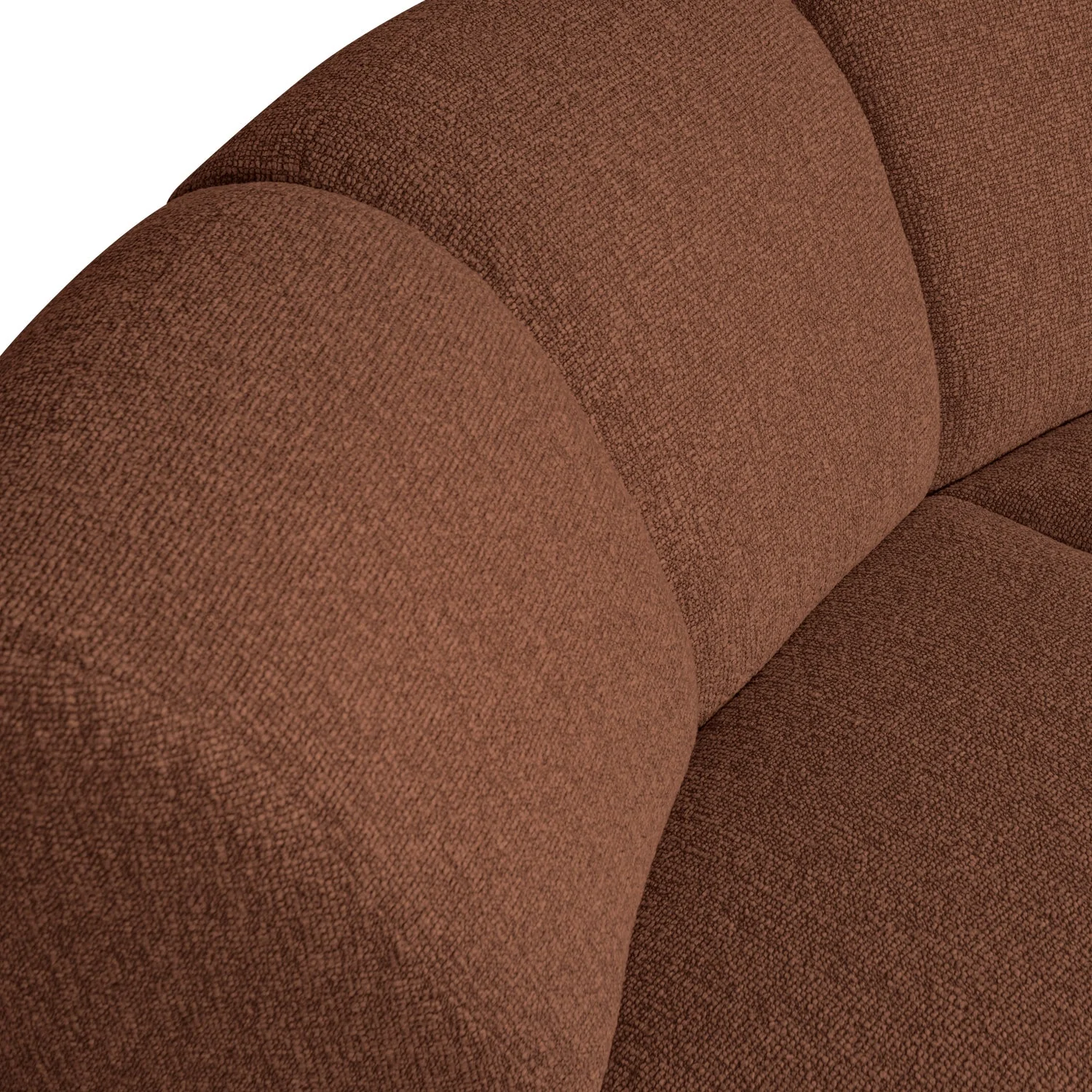 Sofa modułowa MOJO - element narożny rdzawy brązowy bouclé - Image 2