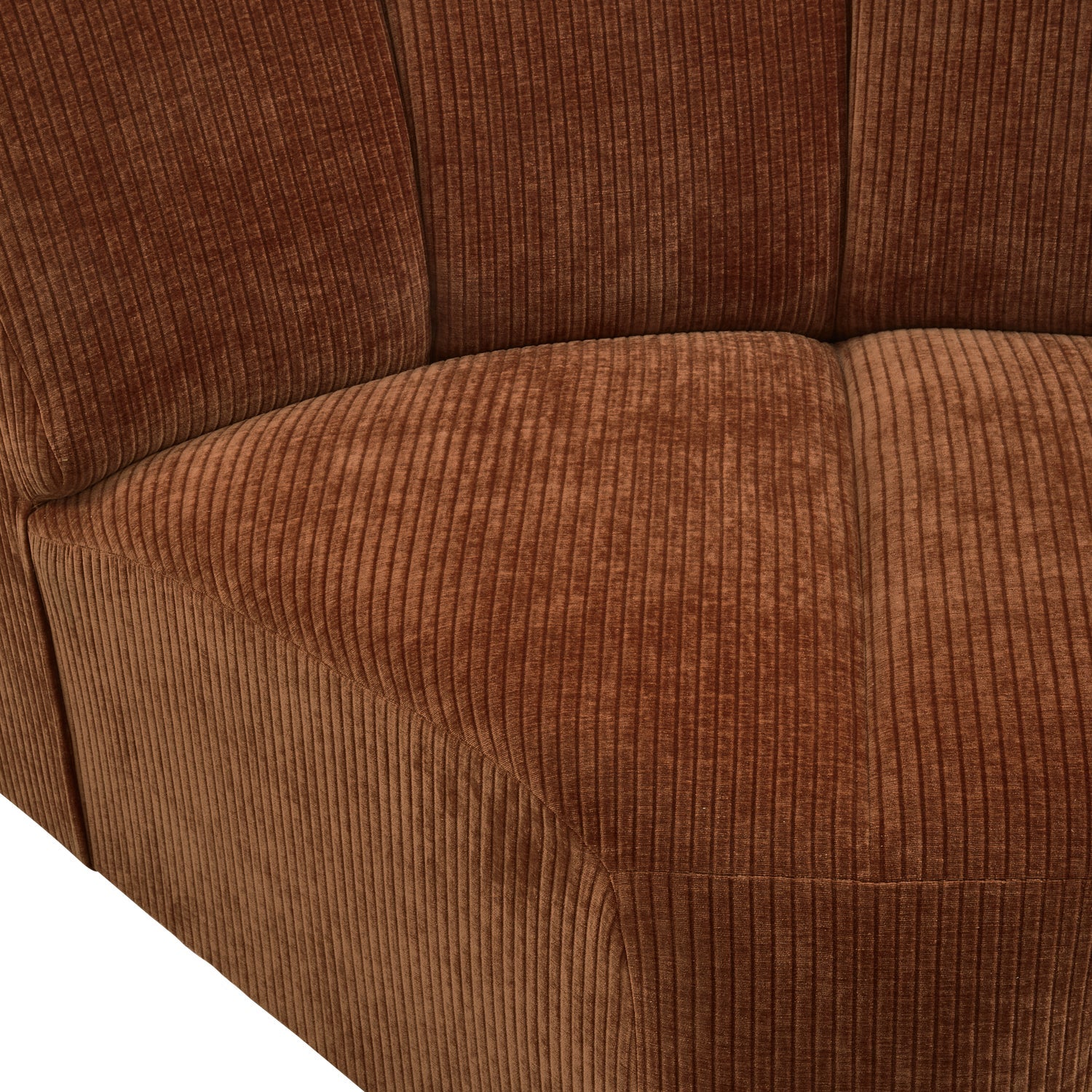 Sofa modułowa MOJO - element narożny rdzawy brązowy sztruks - Image 4