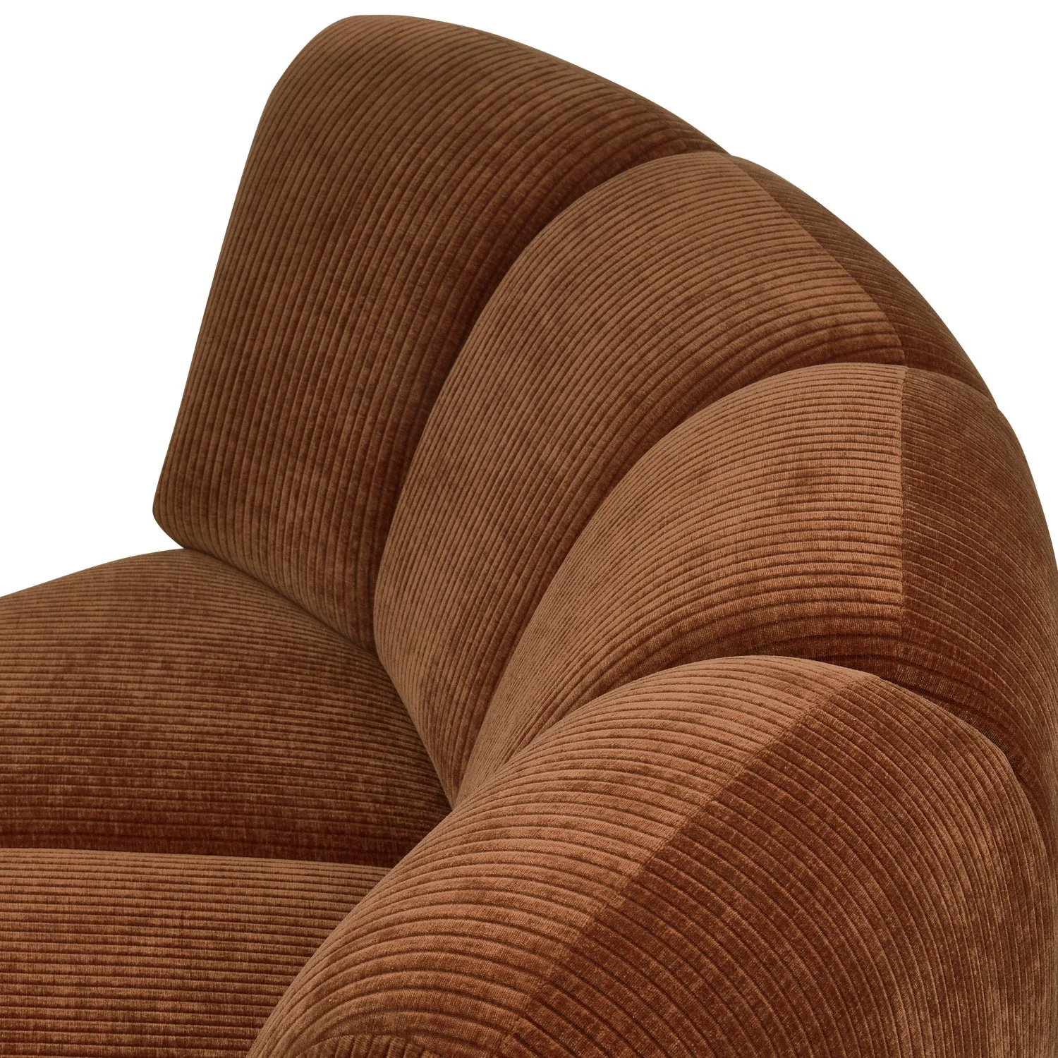 Sofa modułowa MOJO - element narożny rdzawy brązowy sztruks - Image 5
