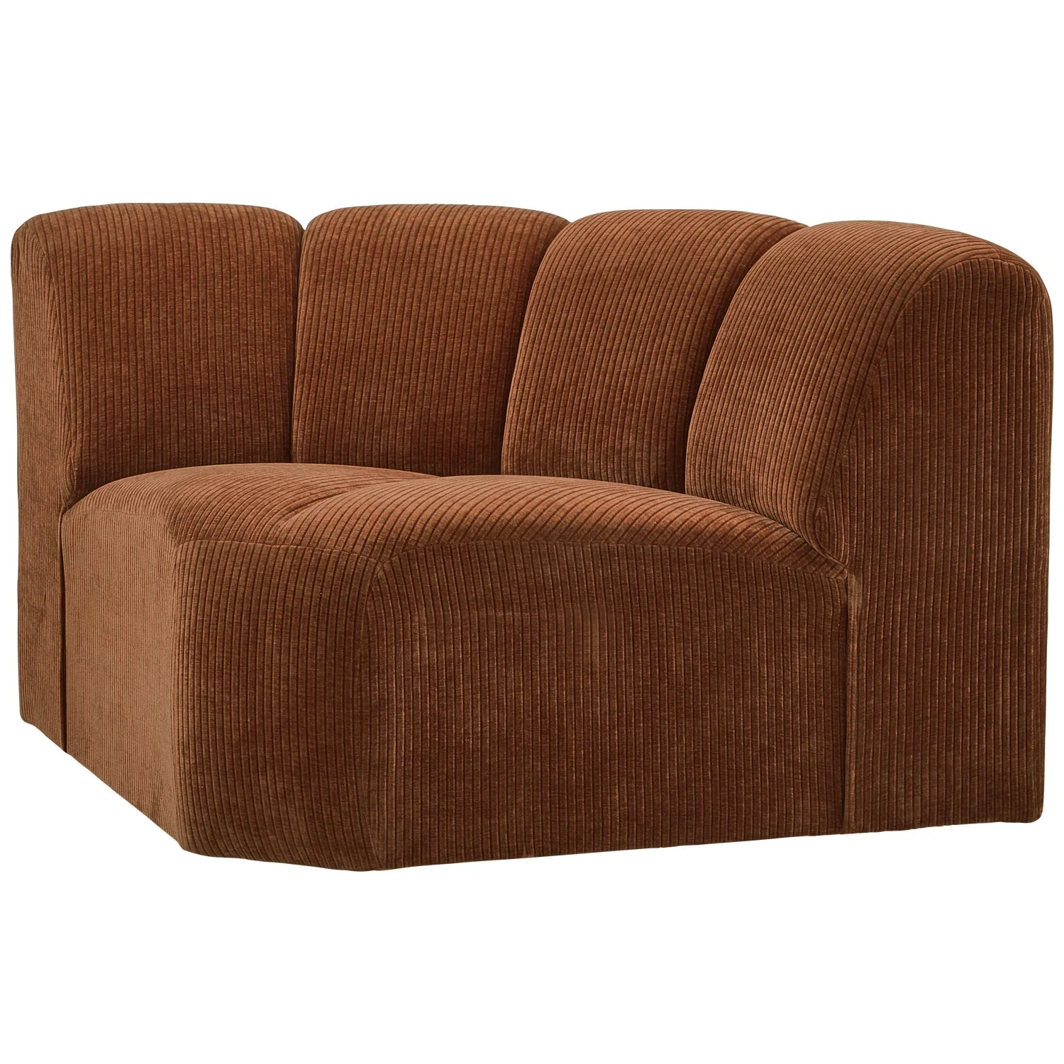 Sofa modułowa MOJO - element narożny rdzawy brązowy sztruks - Image 7