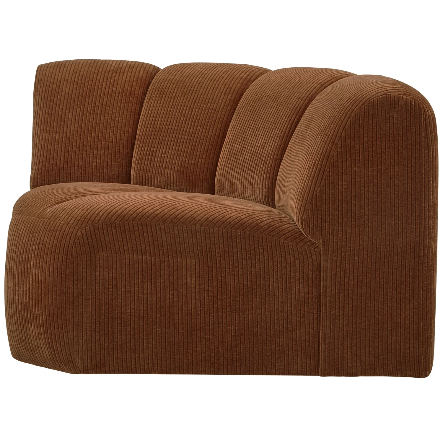 Sofa modułowa MOJO - element narożny rdzawy brązowy sztruks - Image 8