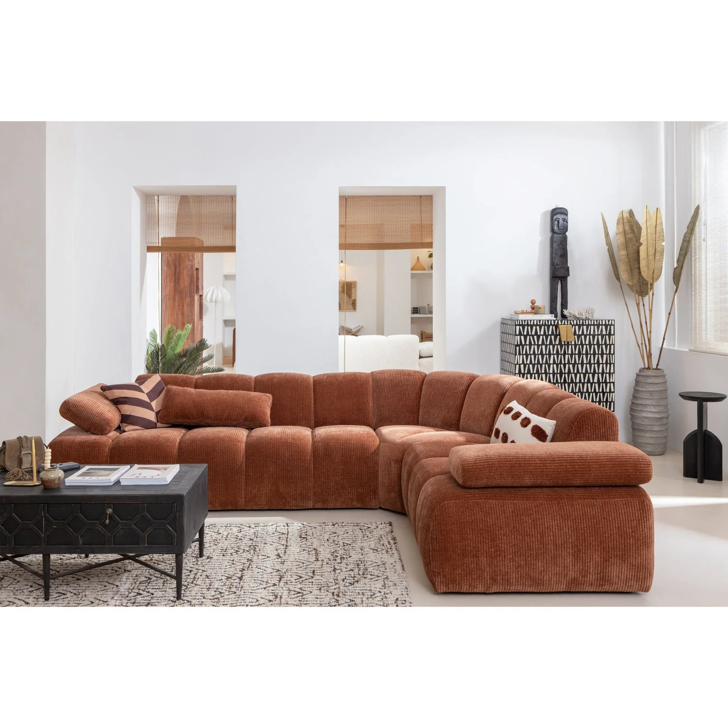 Sofa modułowa MOJO - element narożny brązowy baranek - Image 2