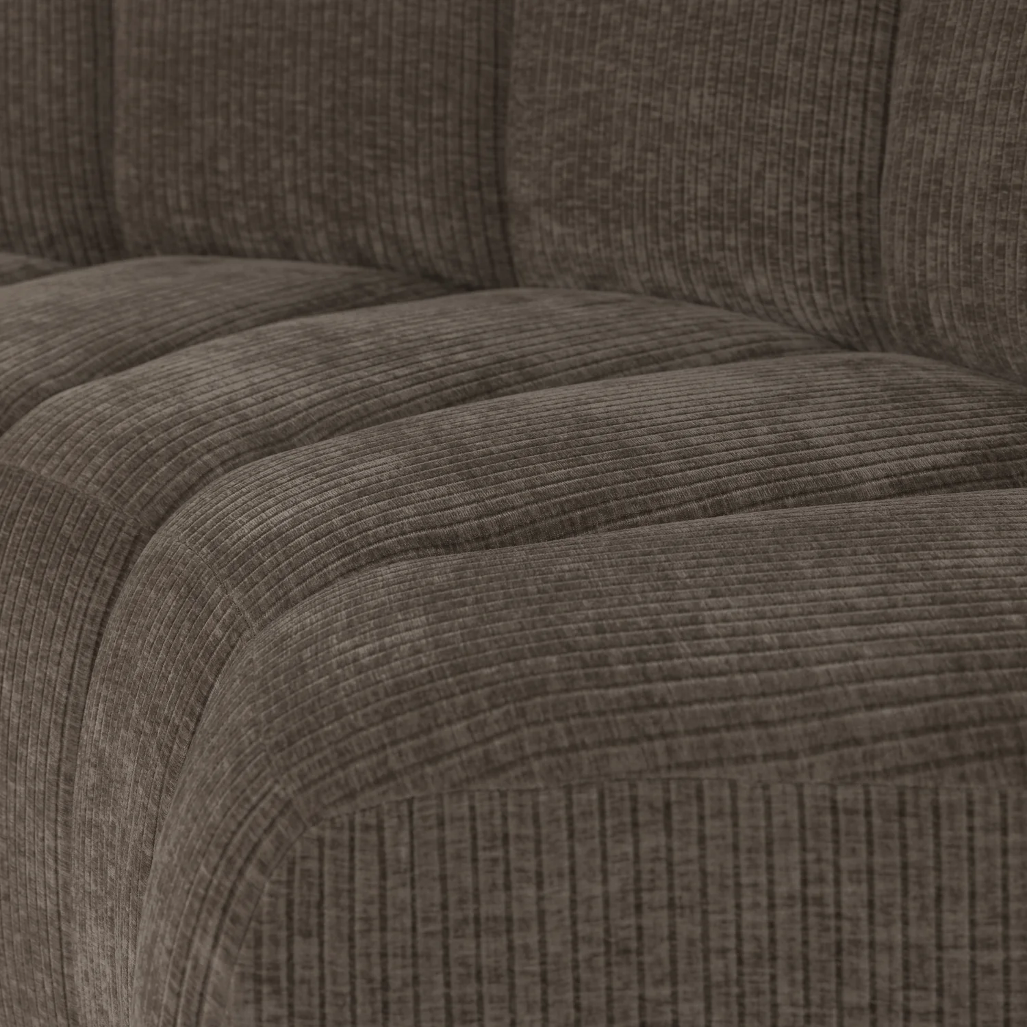Sofa modułowa MOJO BENCH - element narożny półokrągły brązowy sztruks - Image 6