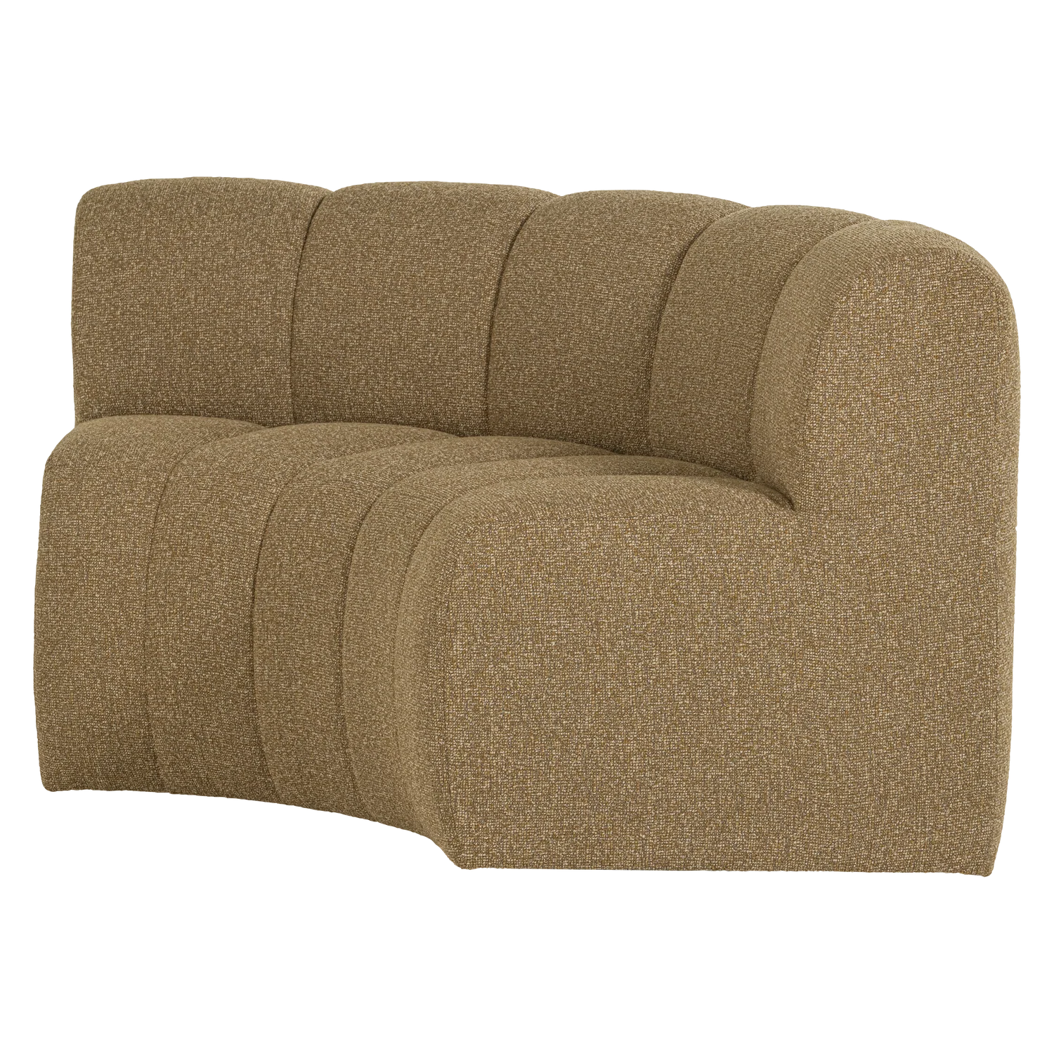 Sofa modułowa MOJO BENCH - element narożny półokrągły miodowy bouclé - Image 5