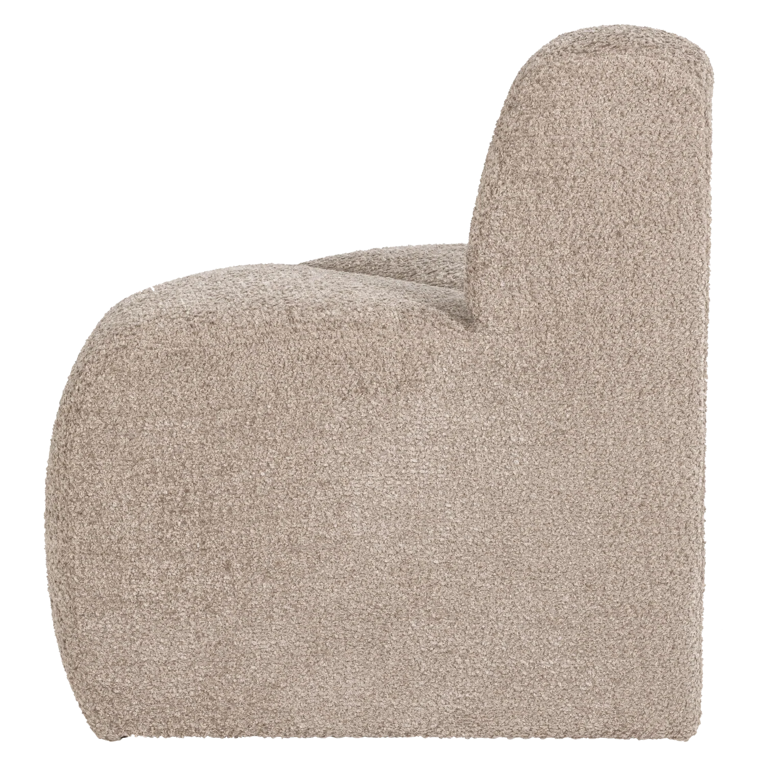 Sofa modułowa MOJO BENCH - element narożny zaokrąglony beżowy szenil - Image 4