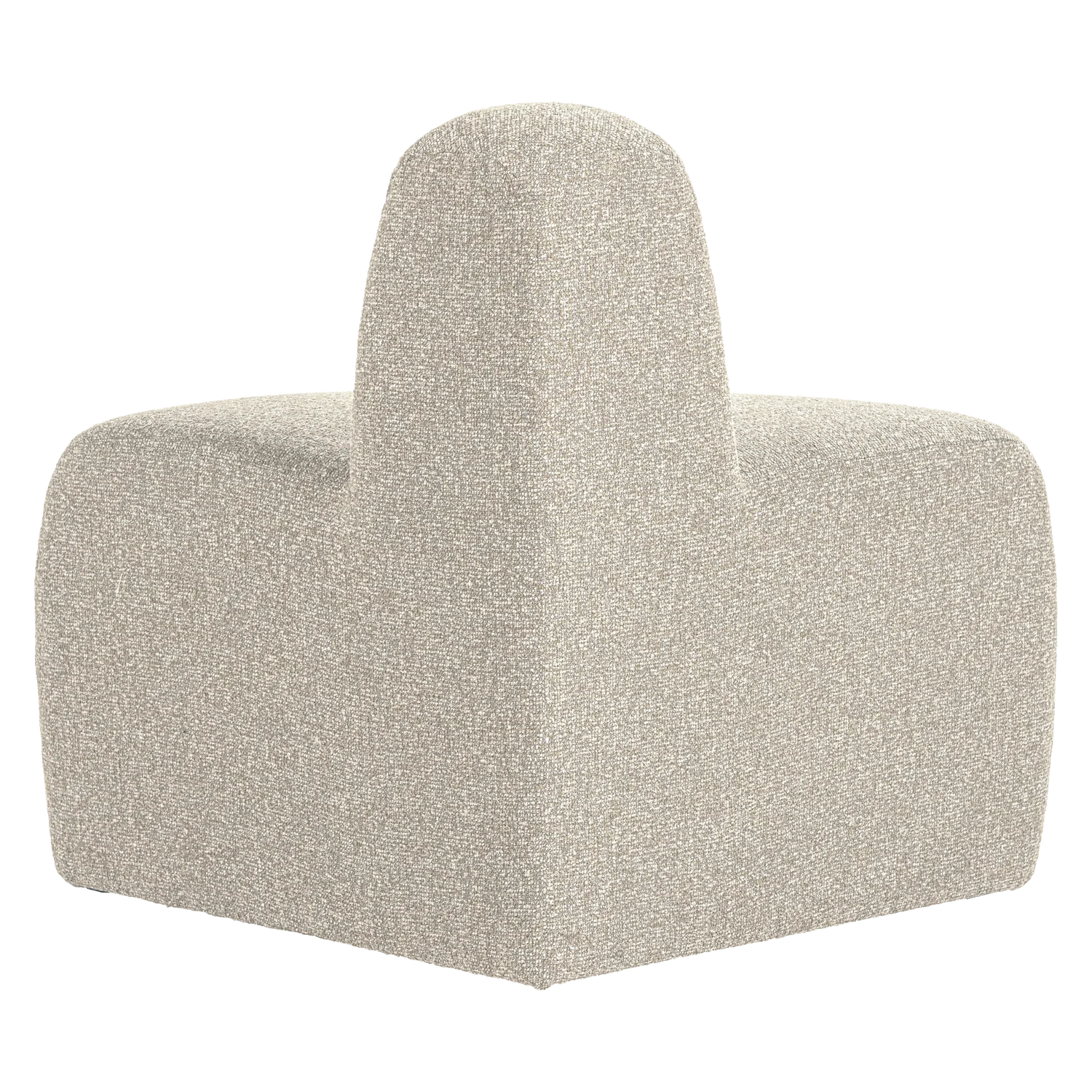 Sofa modułowa MOJO BENCH - element narożny zaokrąglony beżowy bouclé - Image 5