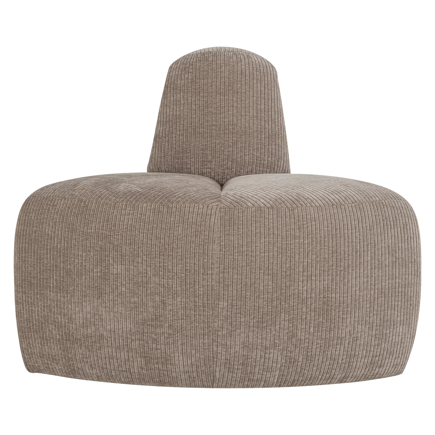 Sofa modułowa MOJO BENCH - element narożny zaokrąglony beżowy sztruks - Image 3
