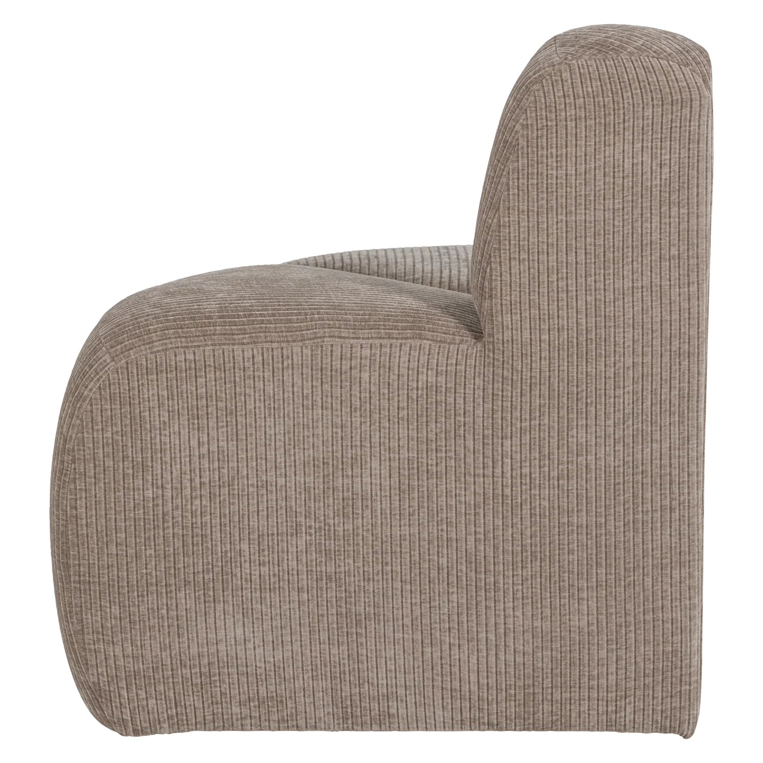 Sofa modułowa MOJO BENCH - element narożny zaokrąglony beżowy sztruks - Image 4
