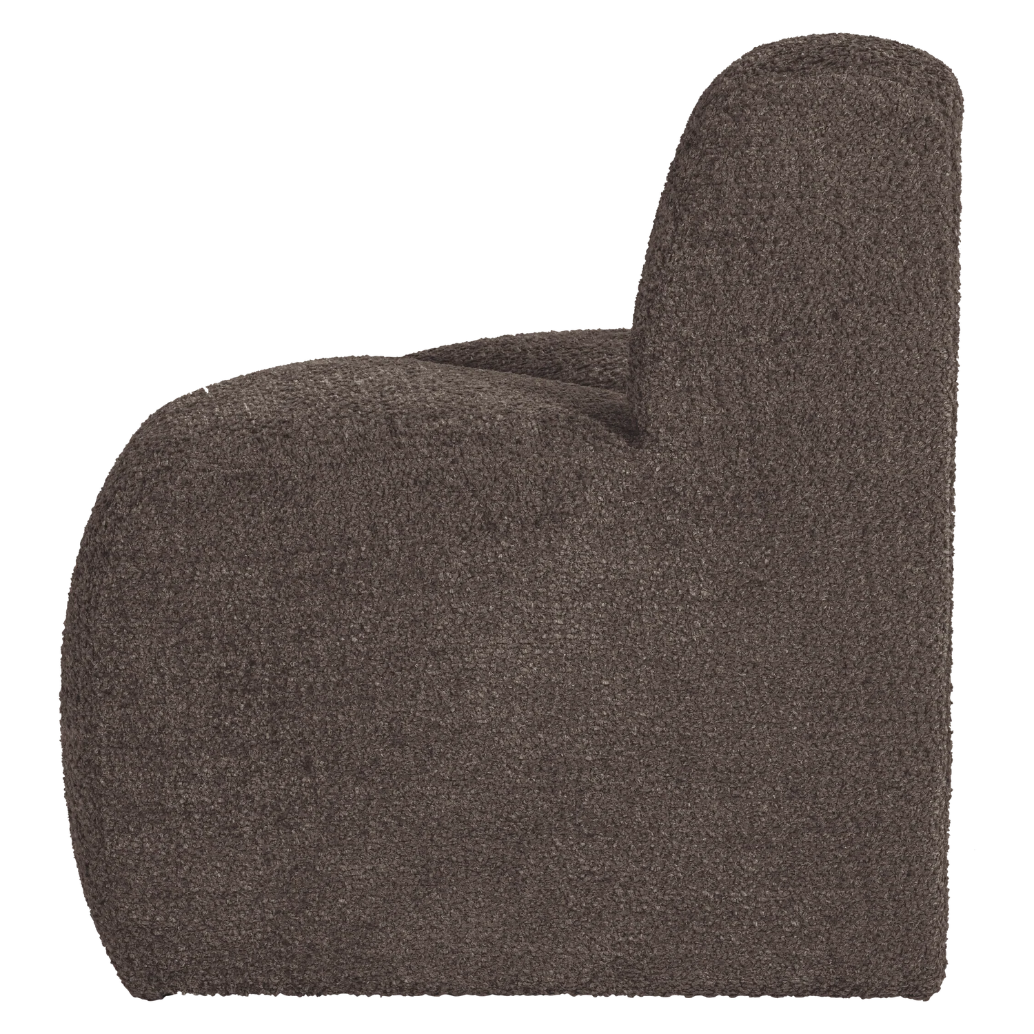 Sofa modułowa MOJO BENCH - element narożny zaokrąglony brązowy szenil - Image 4