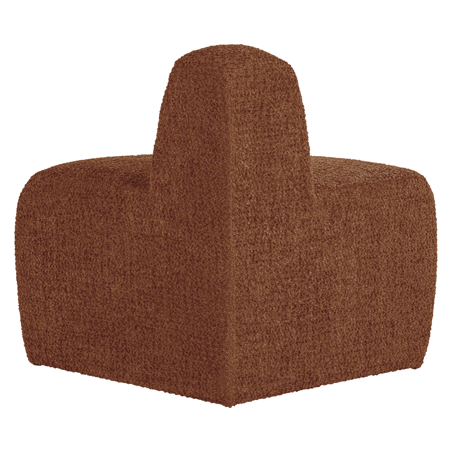 Sofa modułowa MOJO BENCH - element narożny zaokrąglony ceglany brązowy szenil - Image 5