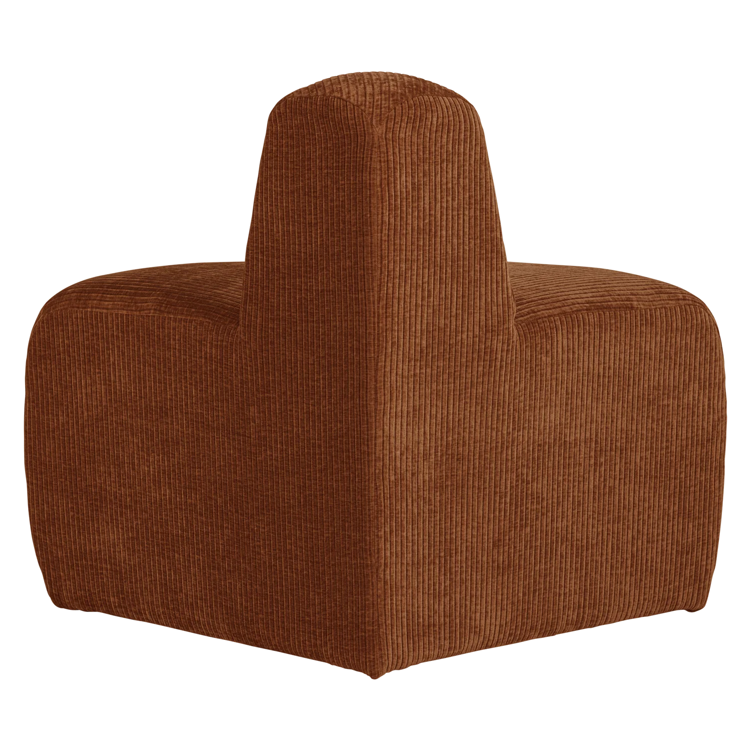 Sofa modułowa MOJO BENCH - element narożny zaokrąglony ceglany brązowy sztruks - Image 5