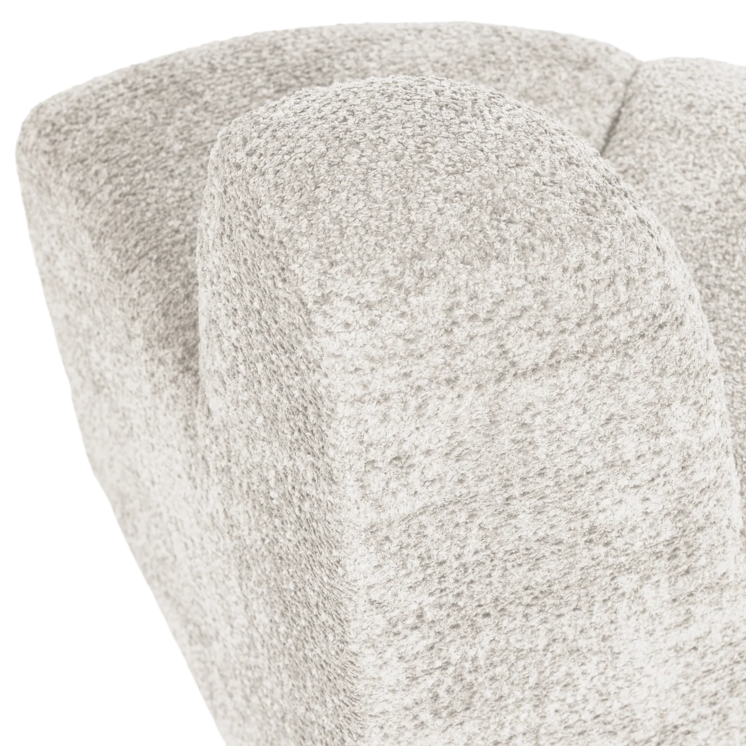 Sofa modułowa MOJO BENCH - element narożny zaokrąglony ecru szenil - Image 6