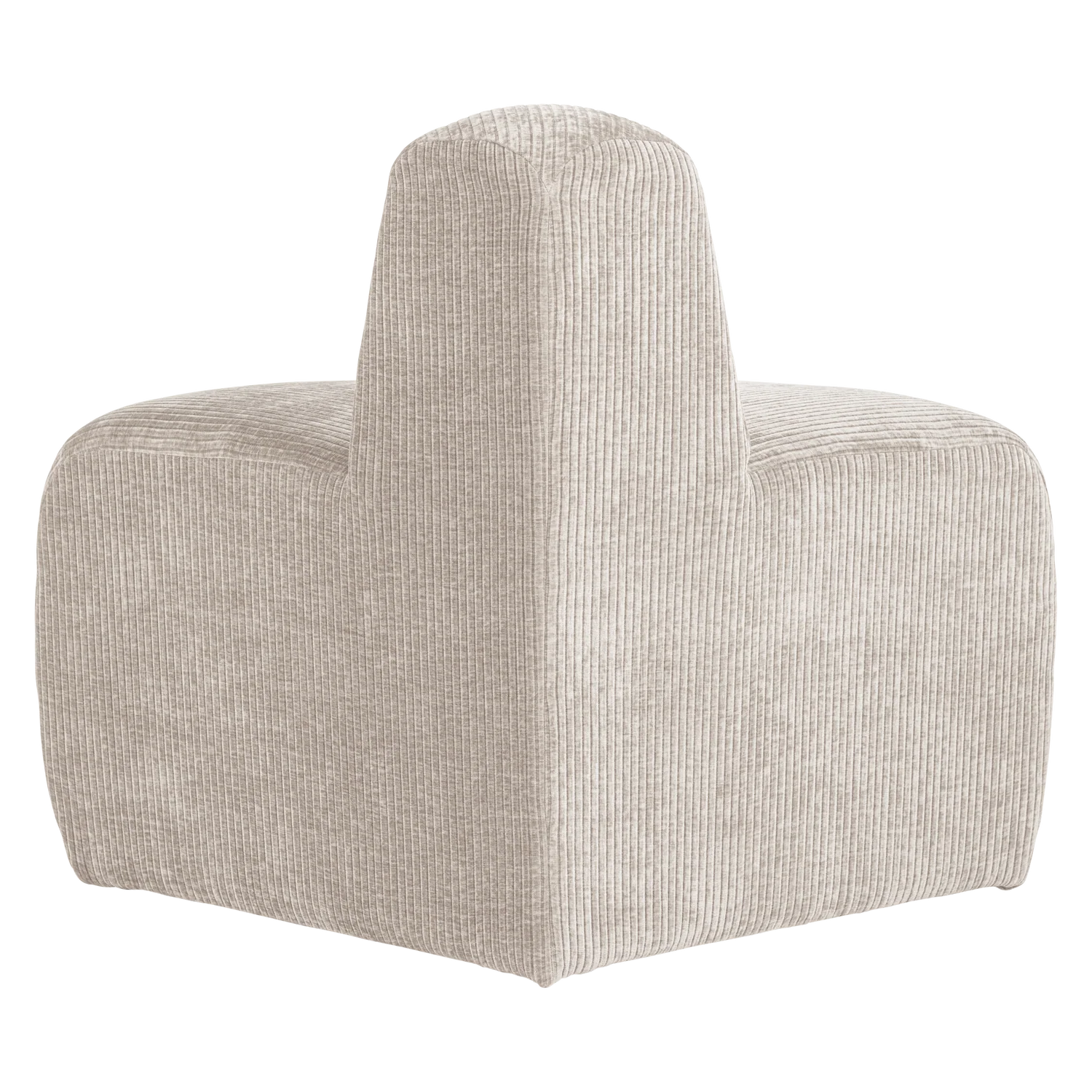 Sofa modułowa MOJO BENCH - element narożny zaokrąglony ecru sztruks - Image 5