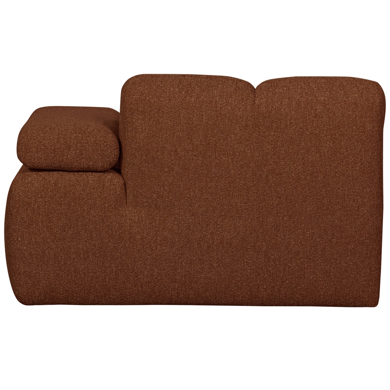 Sofa modułowa MOJO - szezlong prawostronny rdzawy brązowy bouclé - Image 9