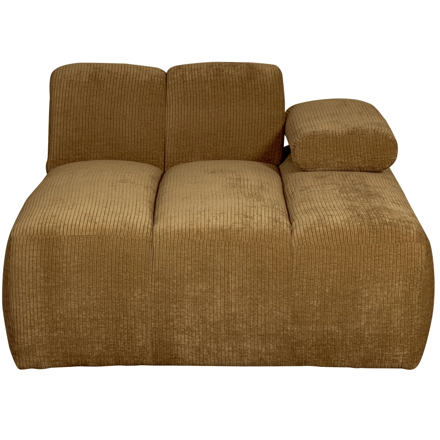 Sofa modułowa MOJO - szezlong prawostronny ciemny miodowy sztruks - Image 4