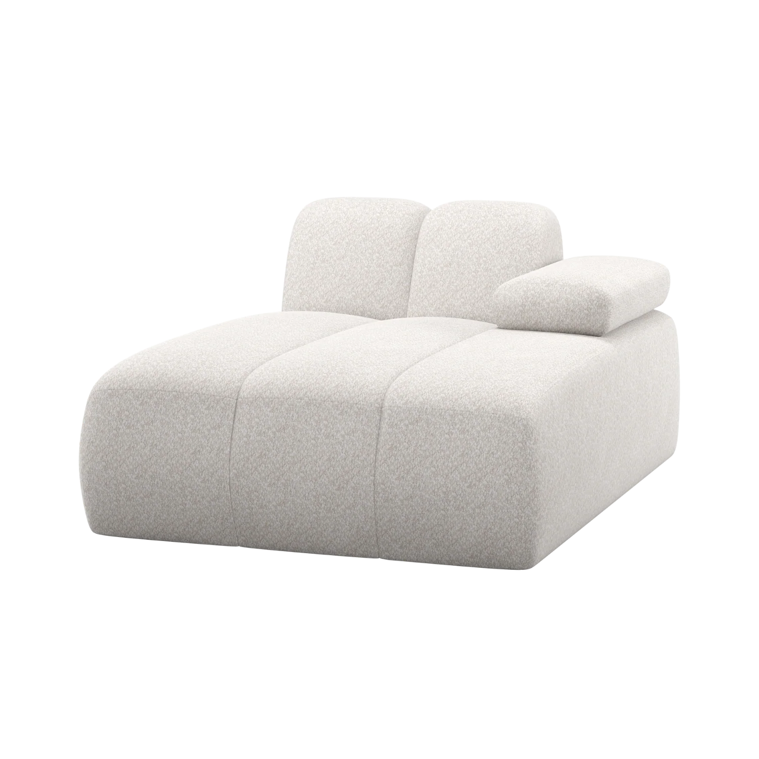 Sofa modułowa MOJO - szezlong prawostronny ecru baranek