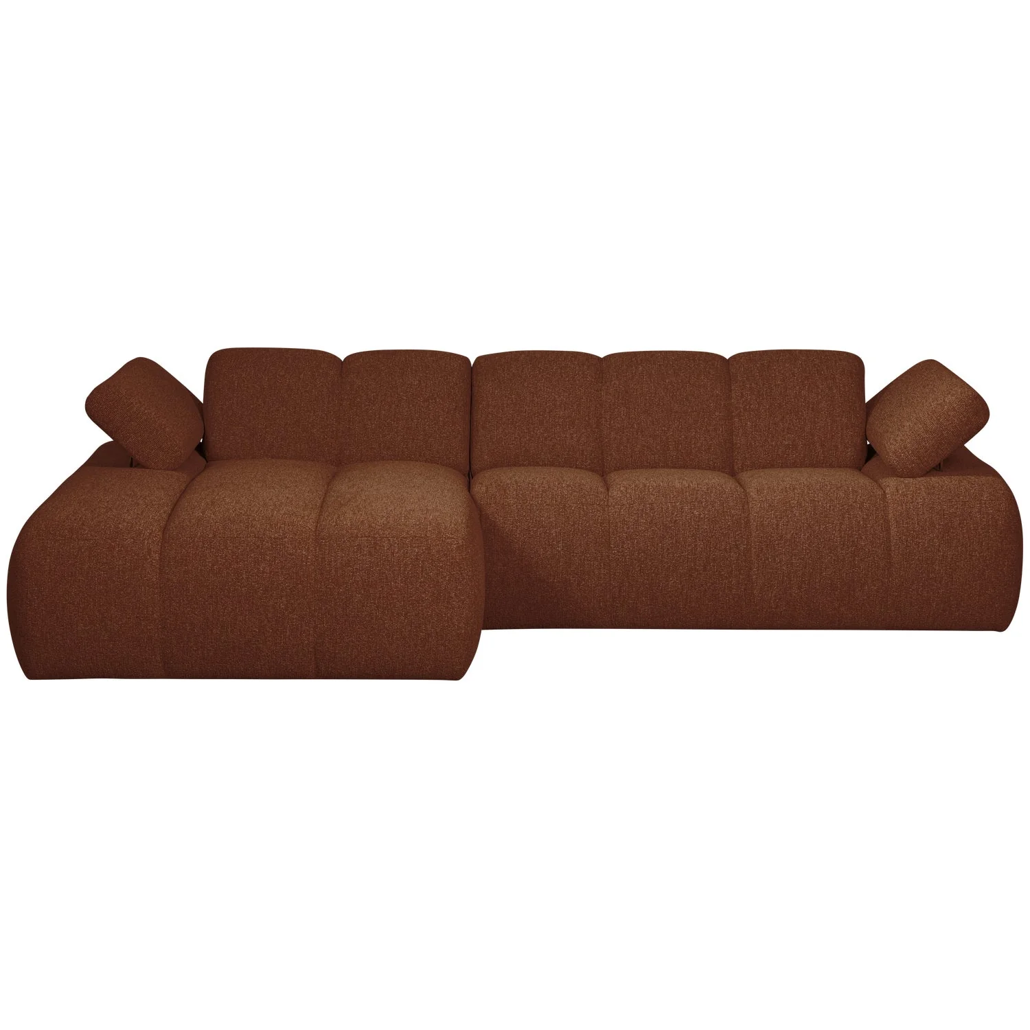 Narożnik modułowy lewostronny MOJO rdzawy brązowy bouclé - Image 6