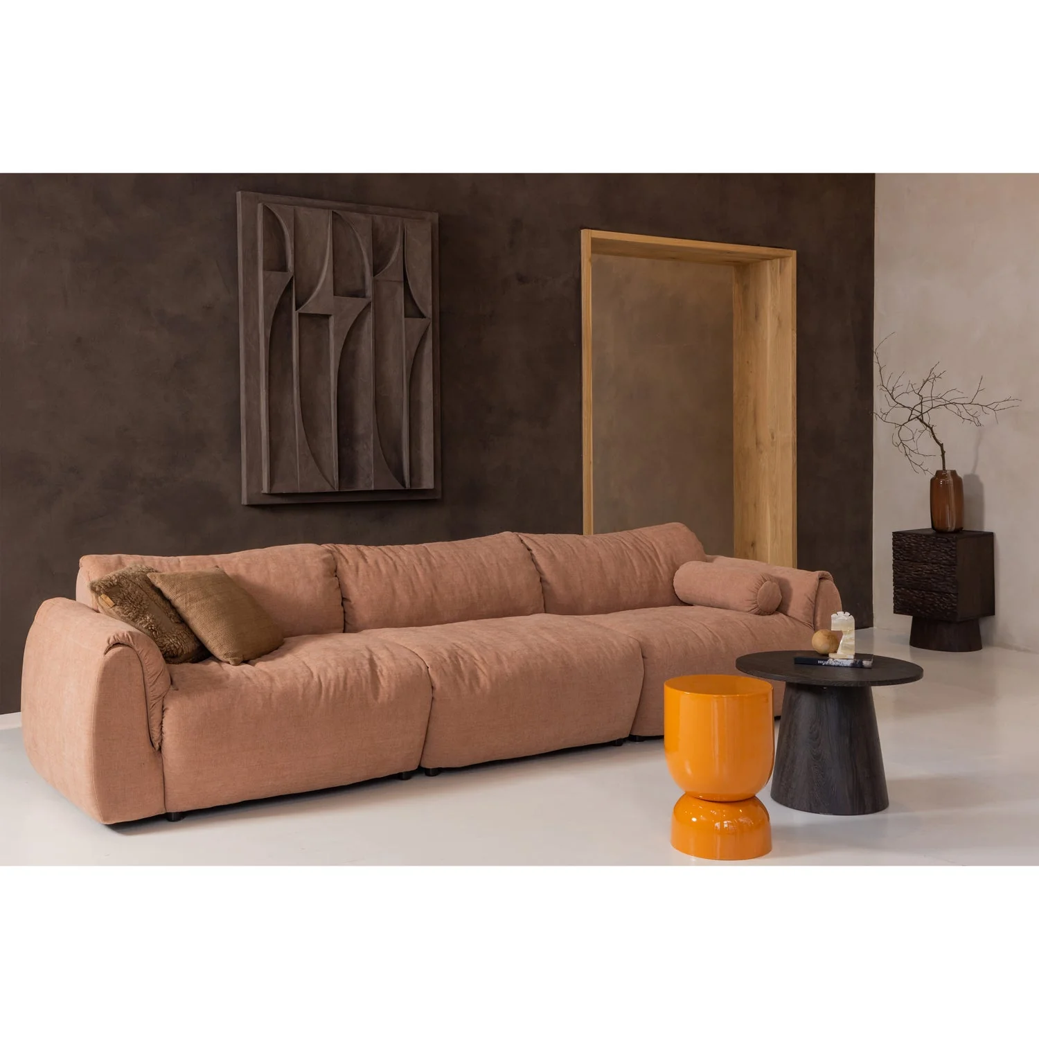 Sofa modułowa BAGGY - element prawostronny różowy - Image 3