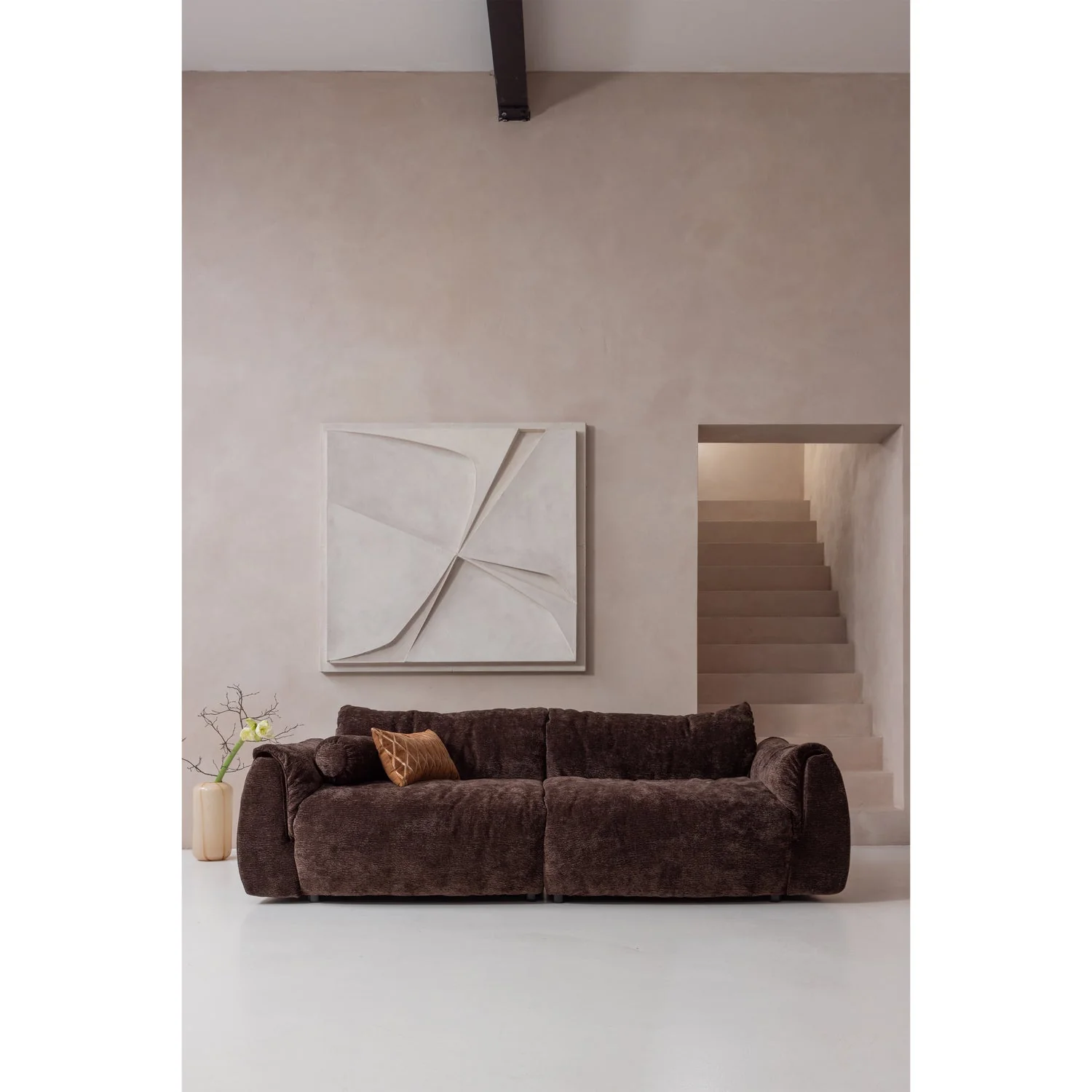 Sofa modułowa BAGGY 3D - element prawostronny ciemnobrązowy - Image 2