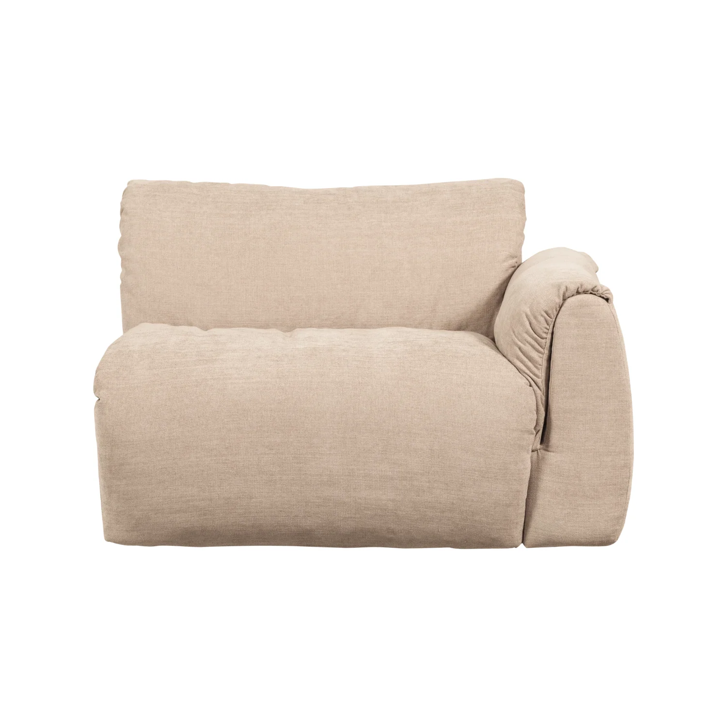 Sofa modułowa BAGGY - element prawostronny piaskowy