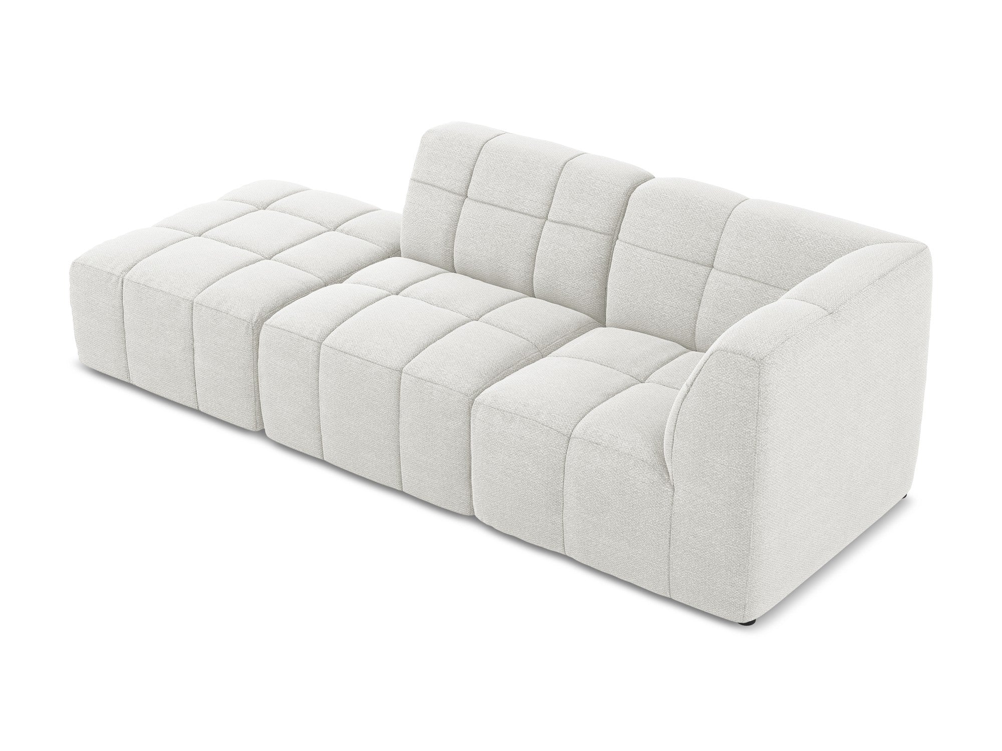 Sofa modułowa prawostronna otwarta 3-osobowa ALOHA biały boucle - Image 4