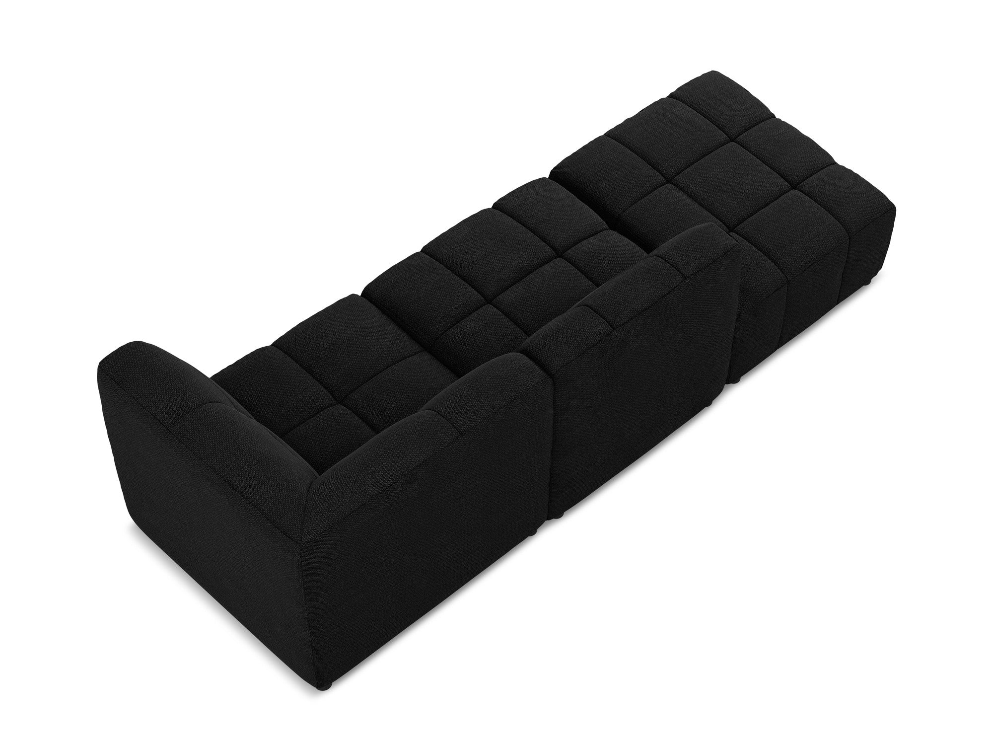 Sofa modułowa prawostronna otwarta 3-osobowa ALOHA czarny boucle - Image 5