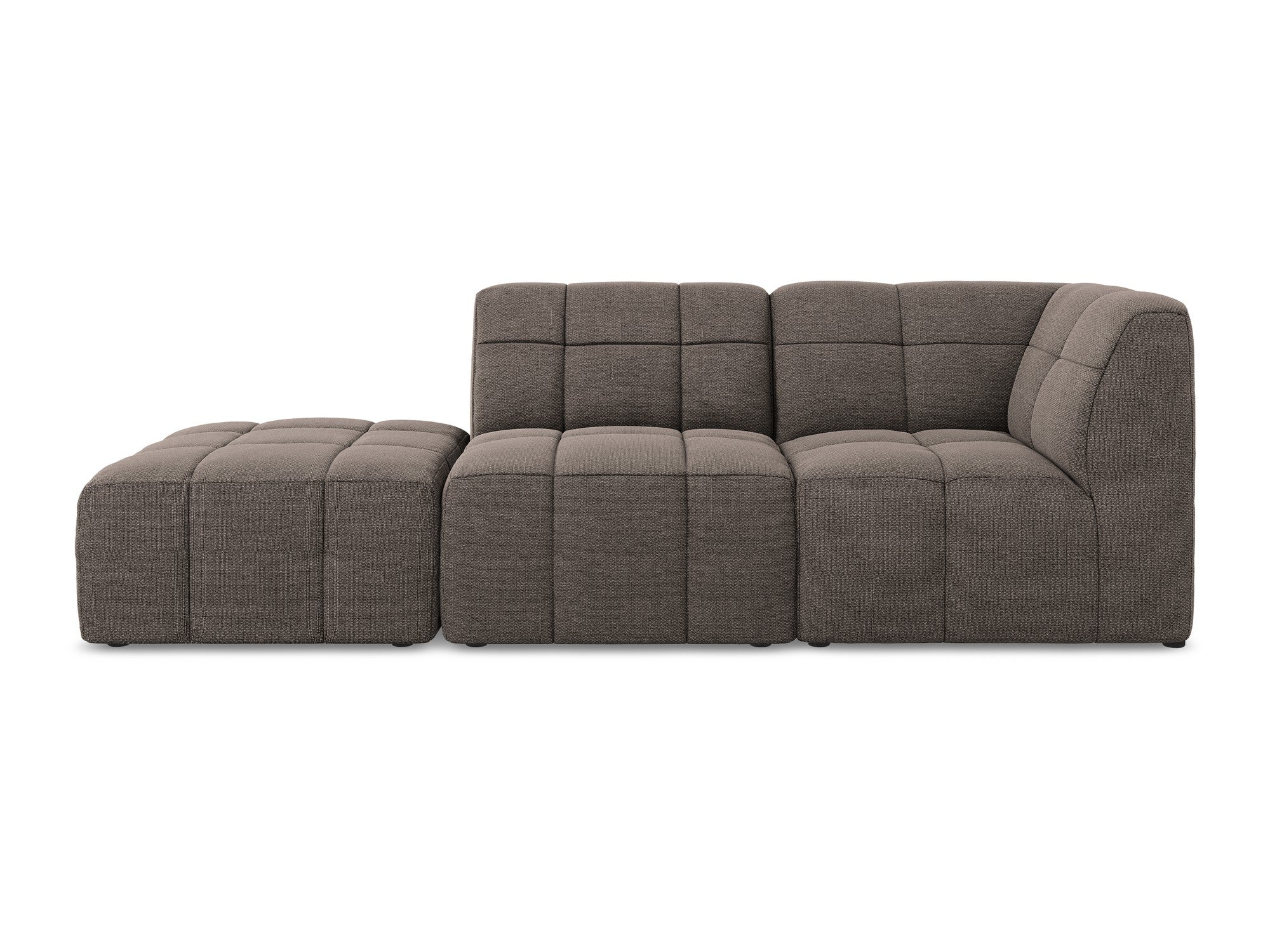 Sofa modułowa prawostronna otwarta 3-osobowa ALOHA czekoladowy boucle - Image 3