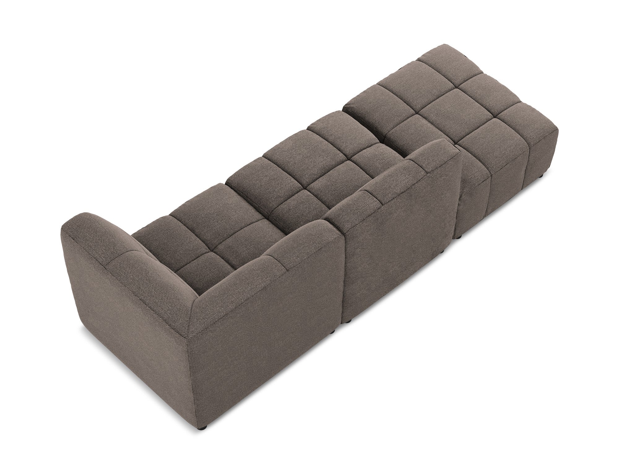 Sofa modułowa prawostronna otwarta 3-osobowa ALOHA czekoladowy boucle - Image 5