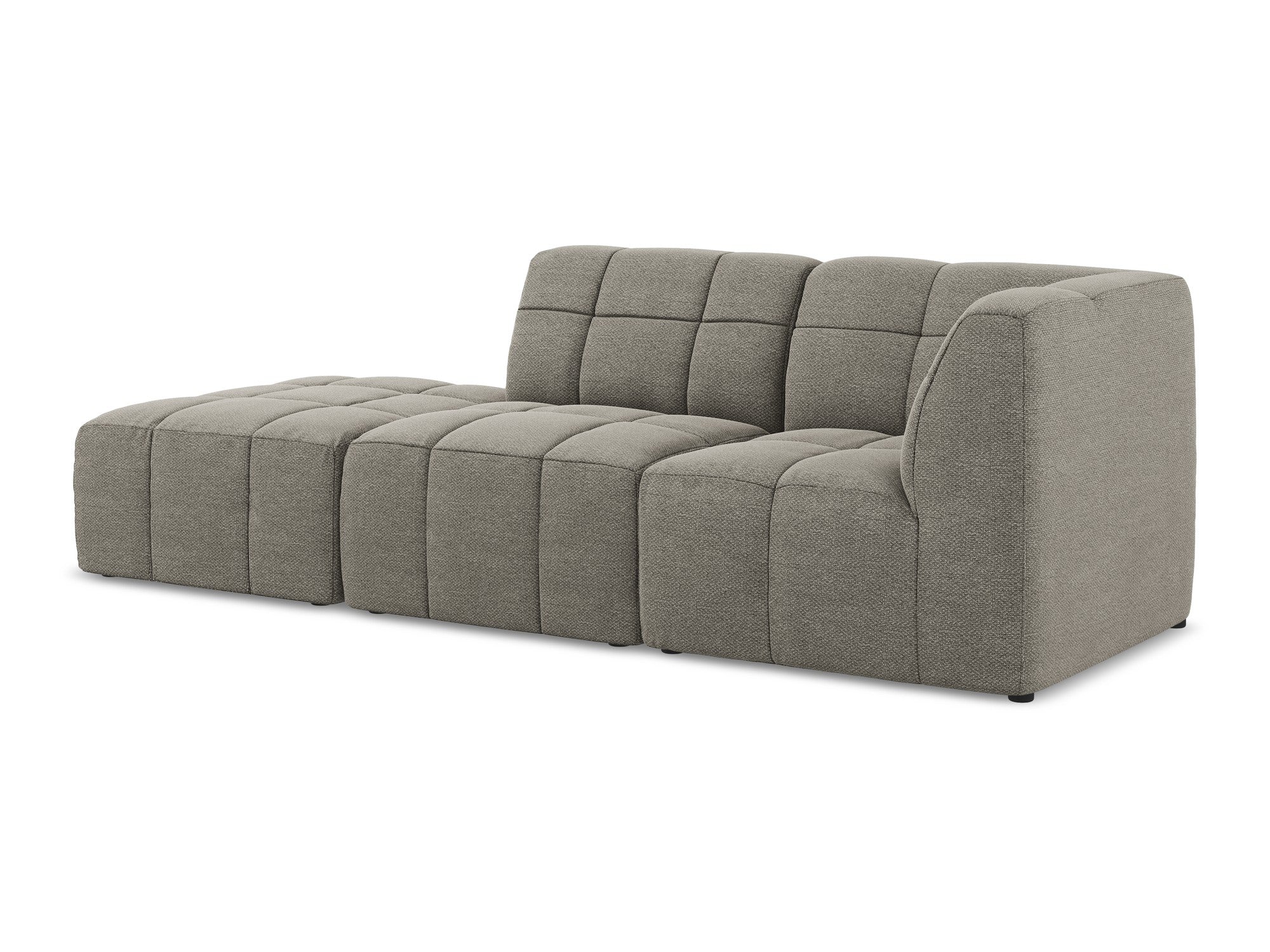 Sofa modułowa prawostronna otwarta 3-osobowa ALOHA szary boucle