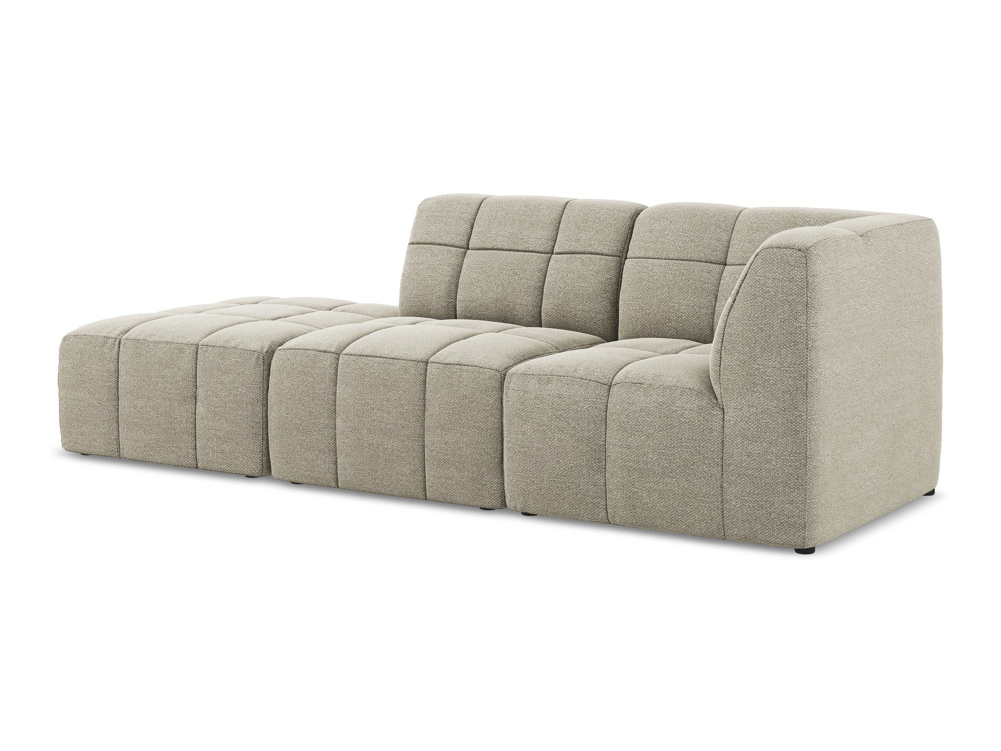Sofa modułowa prawostronna otwarta 3-osobowa ALOHA taupe boucle