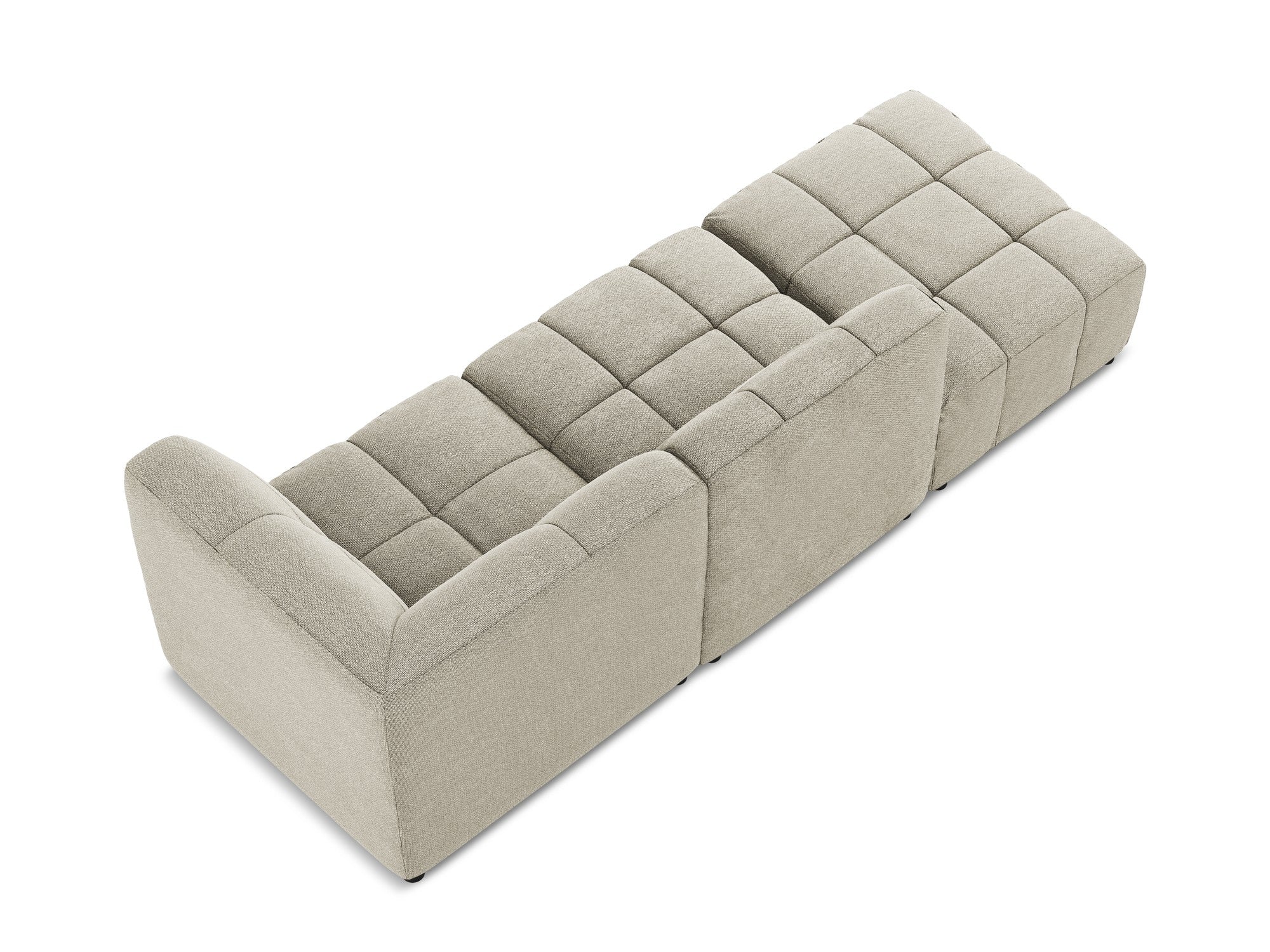 Sofa modułowa prawostronna otwarta 3-osobowa ALOHA taupe boucle - Image 5