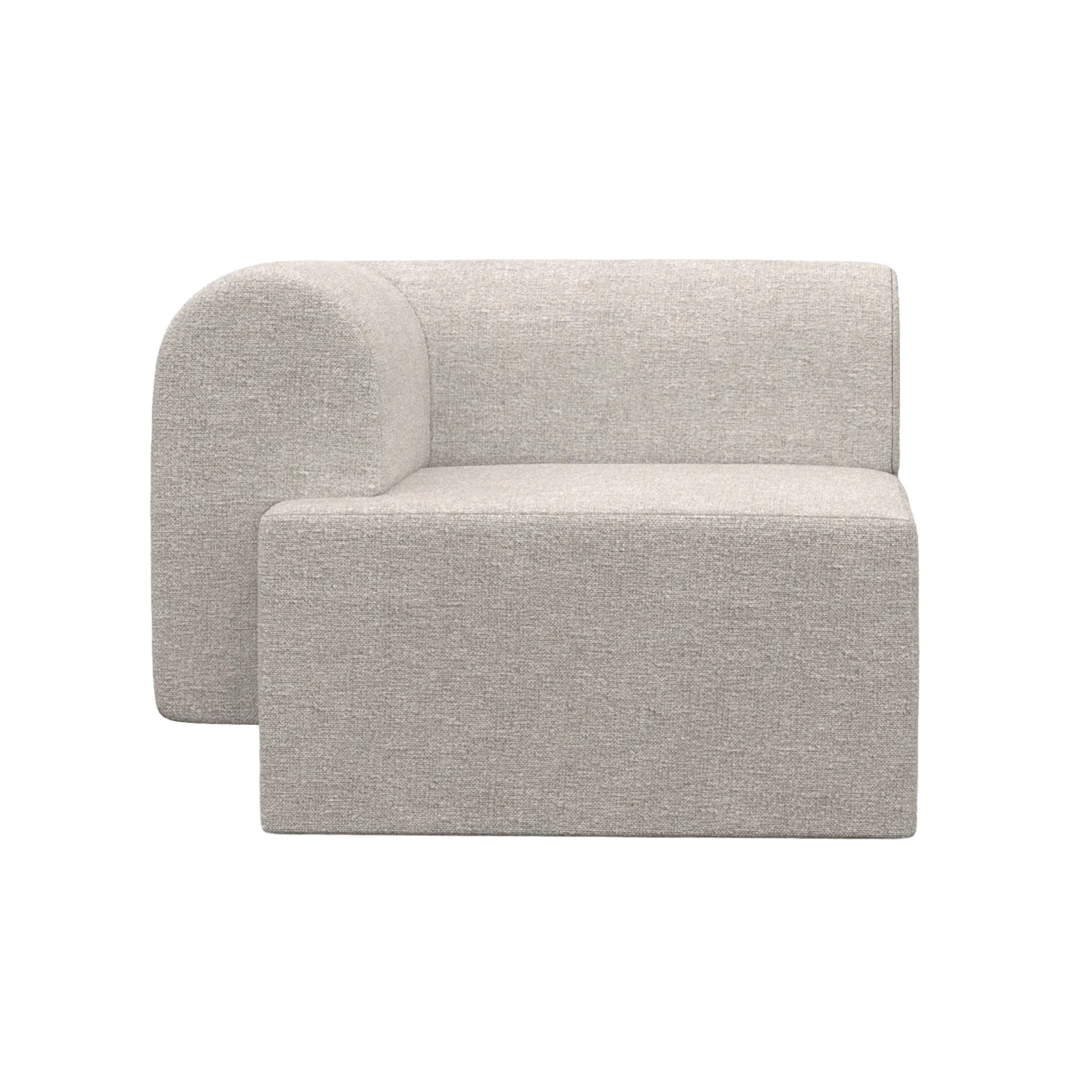 Sofa modułowa TORI - moduł lewostronny jasnoszary