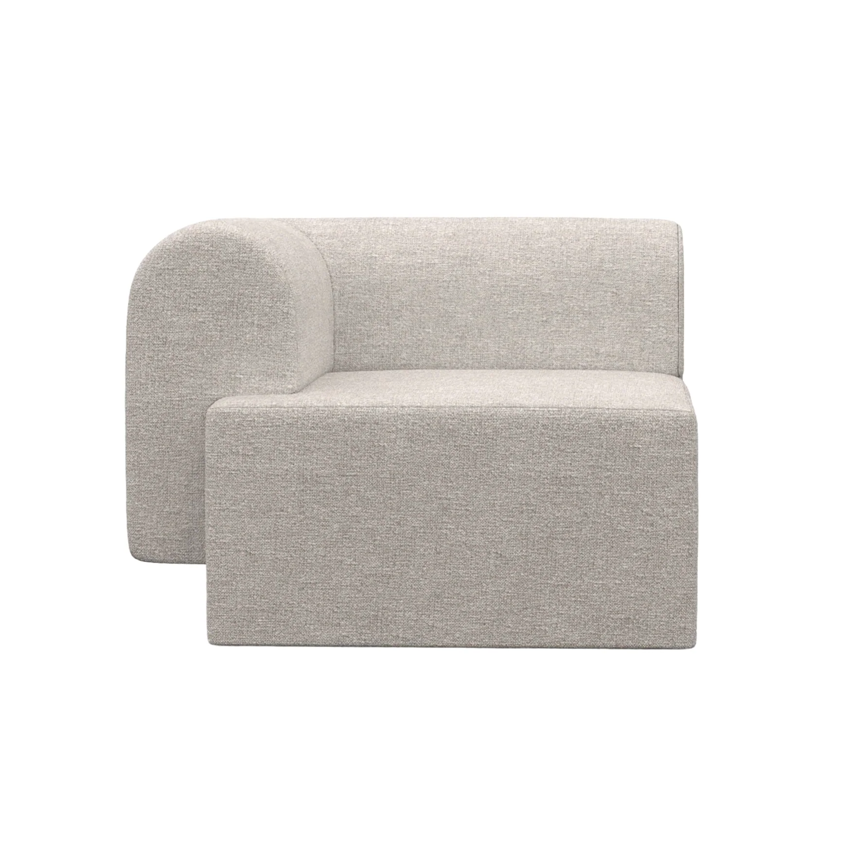 Sofa modułowa TORI - moduł narożny jasnoszary