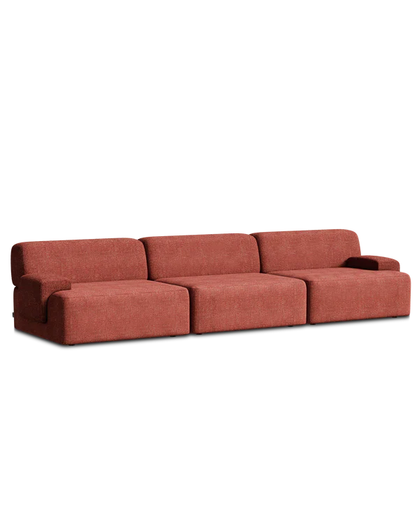 Sofa modułowa UMI - element lewostronny kasztanowy czerwony - Image 5